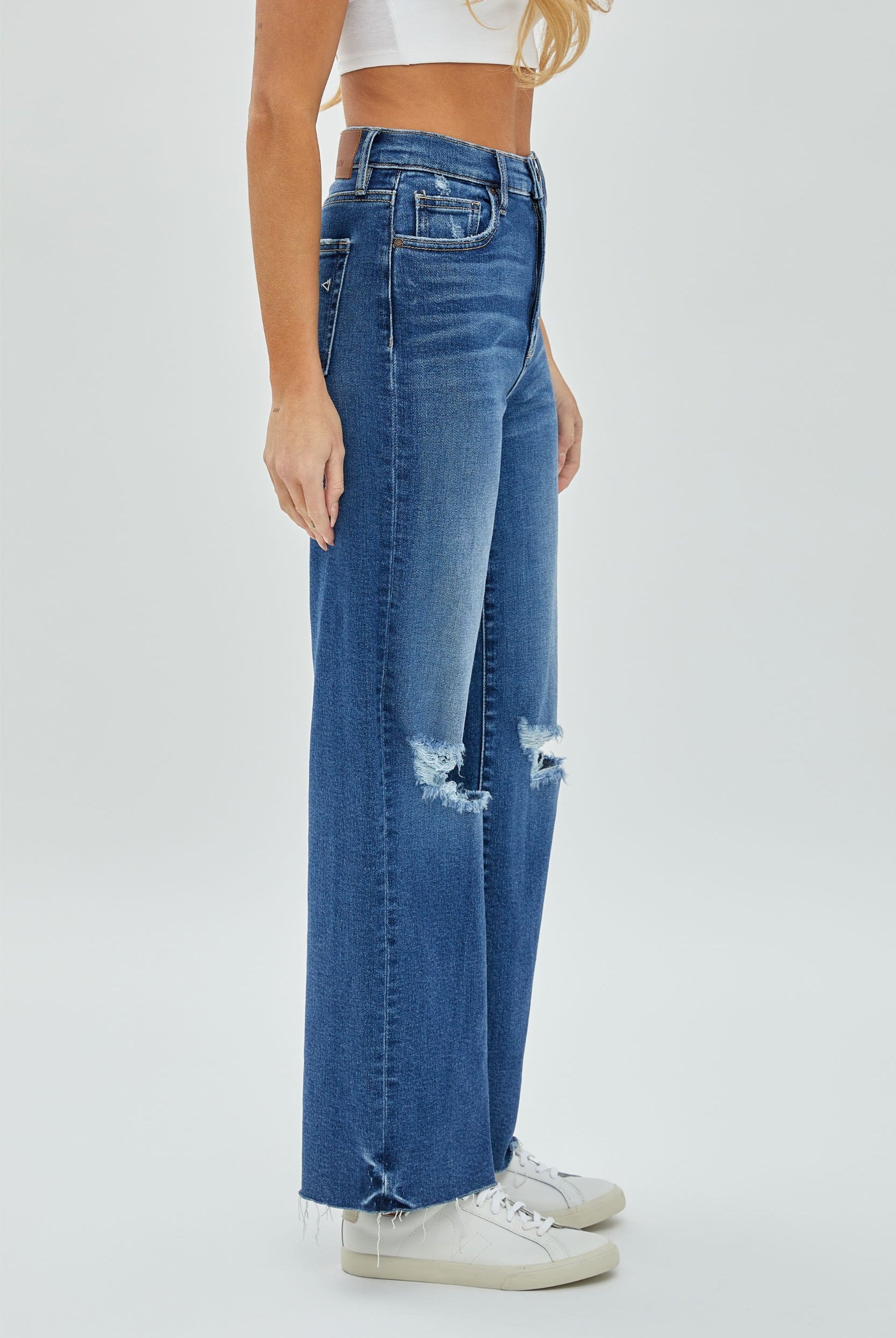 Hidden Jeans Logan High Waist Dad Jeans In Dark Wash-Jeans-Hidden-Deja Nu Boutique, Women's Fashion Boutique in Lampasas, Texas