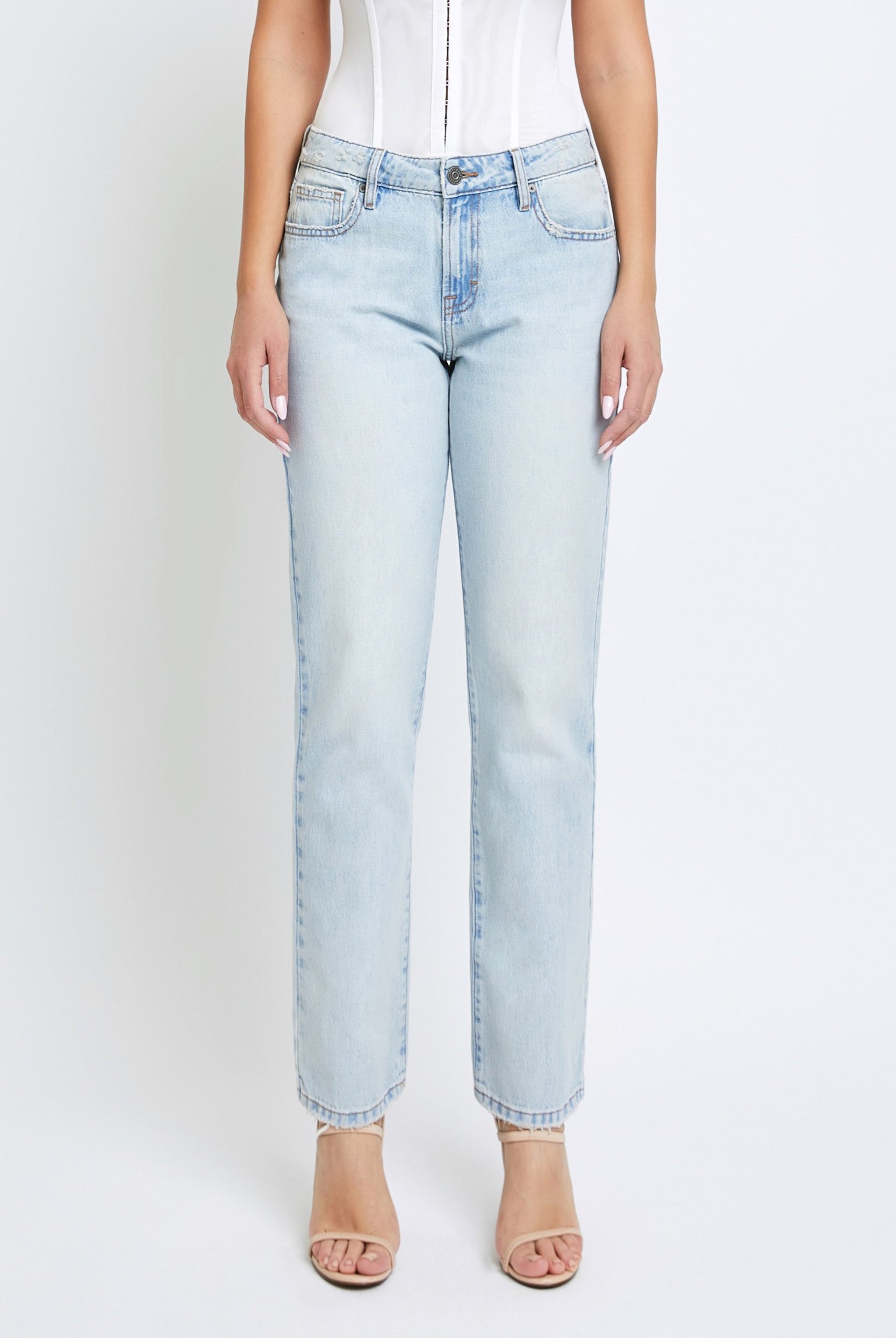 Hidden Jeans Tracey High Rise Clean Classic Relaxed Straight Leg Jean-Jeans-Hidden-Deja Nu Boutique, Women's Fashion Boutique in Lampasas, Texas