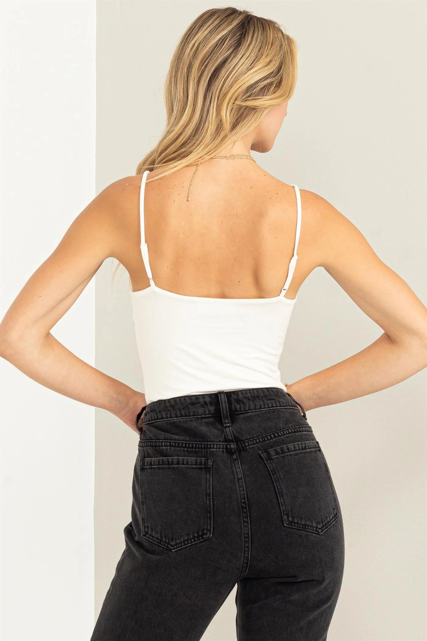 Hyfve Double Zero Balance Out Scoop Neck Cami Top In Off White-Camis/Tanks-Hyfve-Deja Nu Boutique, Women's Fashion Boutique in Lampasas, Texas