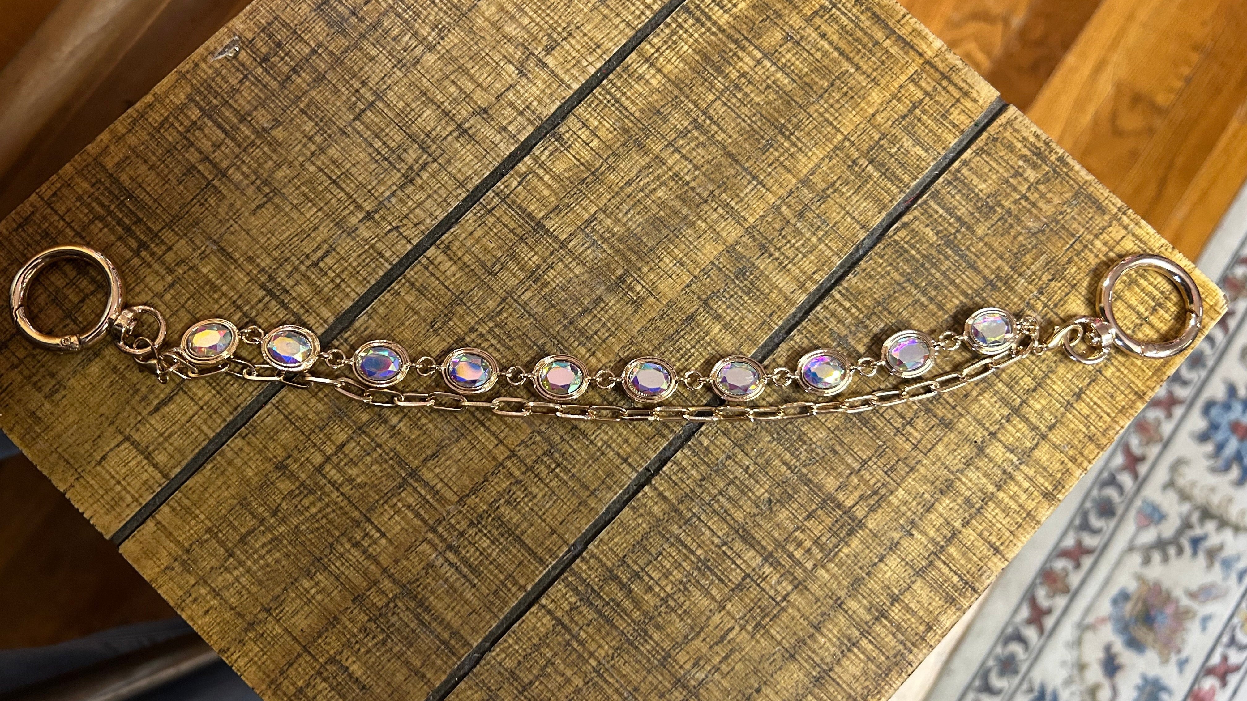 Iridescent Crystal Charm Strap – Glam Upgrade for Bags & Hats-Charm Strap-Deja Nu Tx-Deja Nu Boutique, Women's Fashion Boutique in Lampasas, Texas
