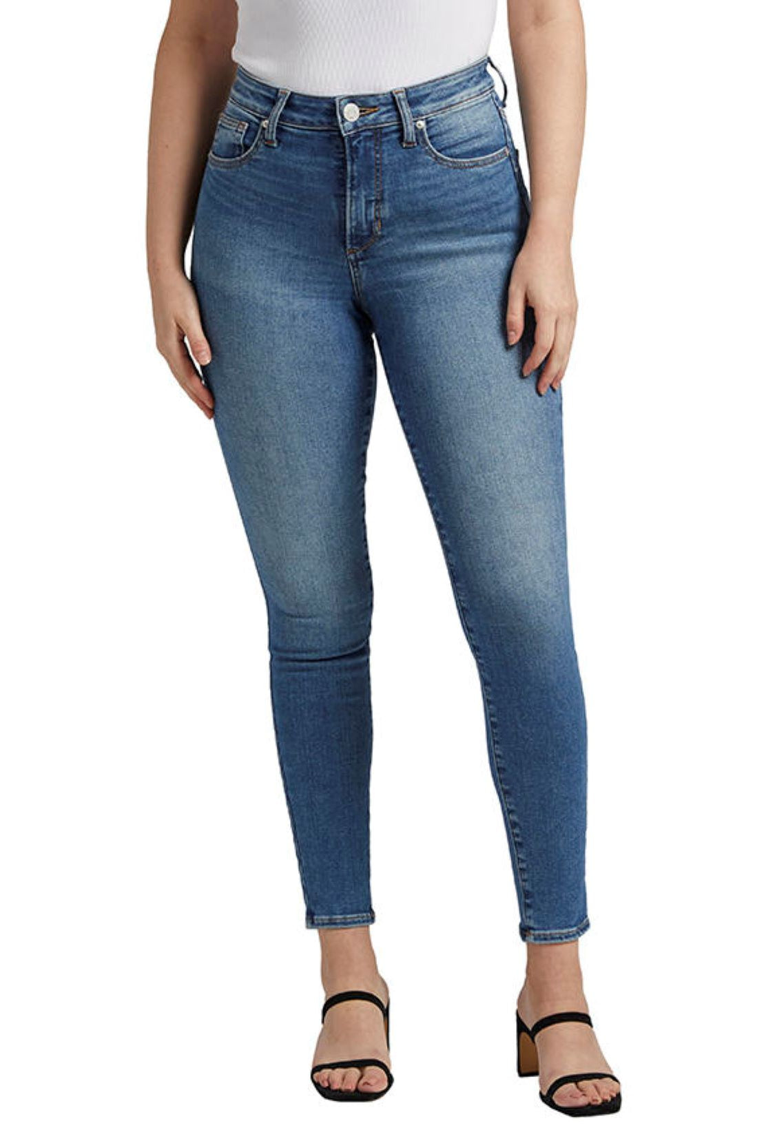 Jag Forever Stretch Fit High Rise Pull On Skinny Jean In Indigo Blue-Jeans-Jag-Deja Nu Boutique, Women's Fashion Boutique in Lampasas, Texas