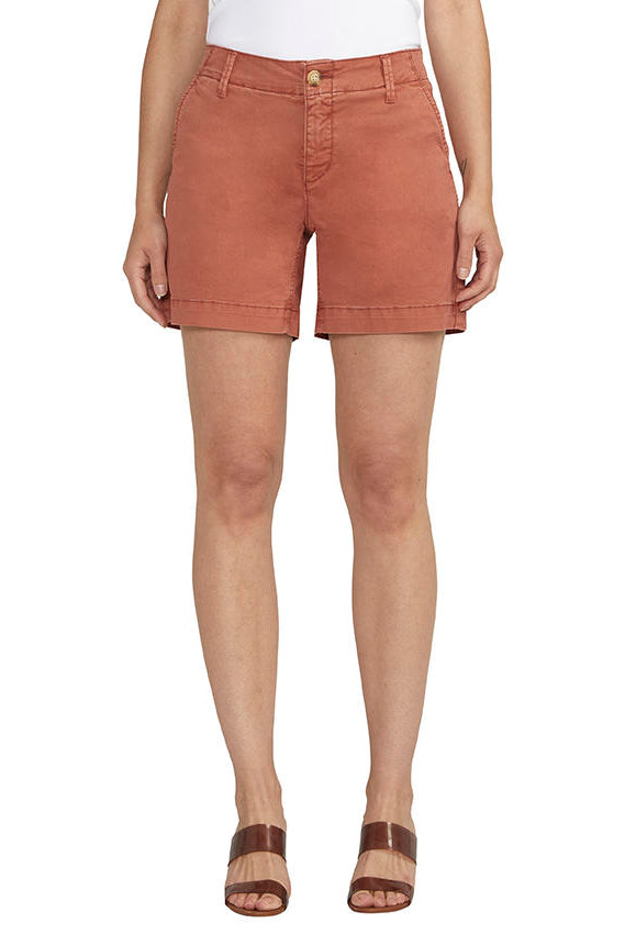 Jag Jeans Fabric Dyed Chino Mid Rise Shorts In Chutney-Shorts-Jag-Deja Nu Boutique, Women's Fashion Boutique in Lampasas, Texas