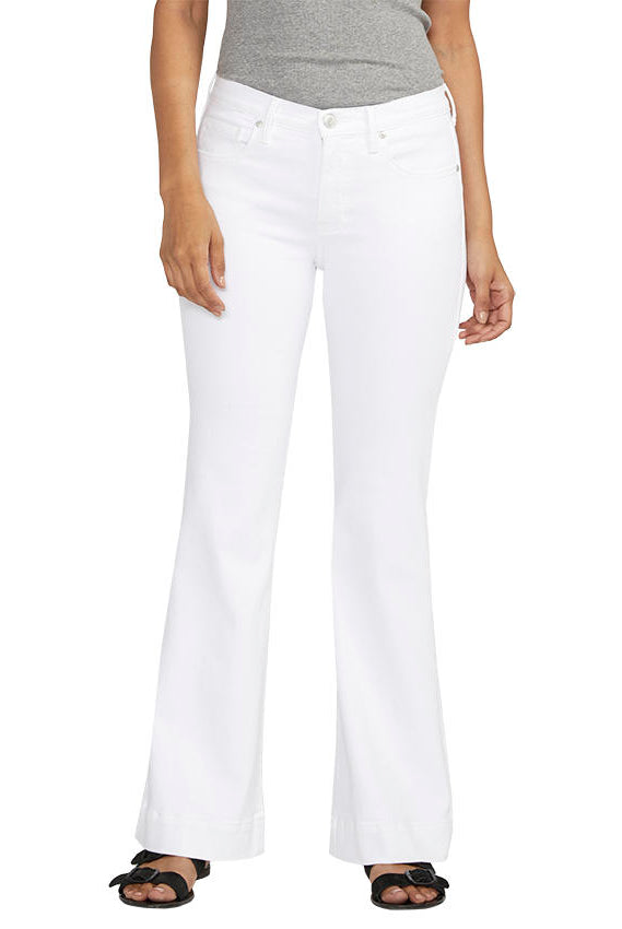 Jag Kait Mid Rise Flare White Jean-Jeans-Jag-Deja Nu Boutique, Women's Fashion Boutique in Lampasas, Texas