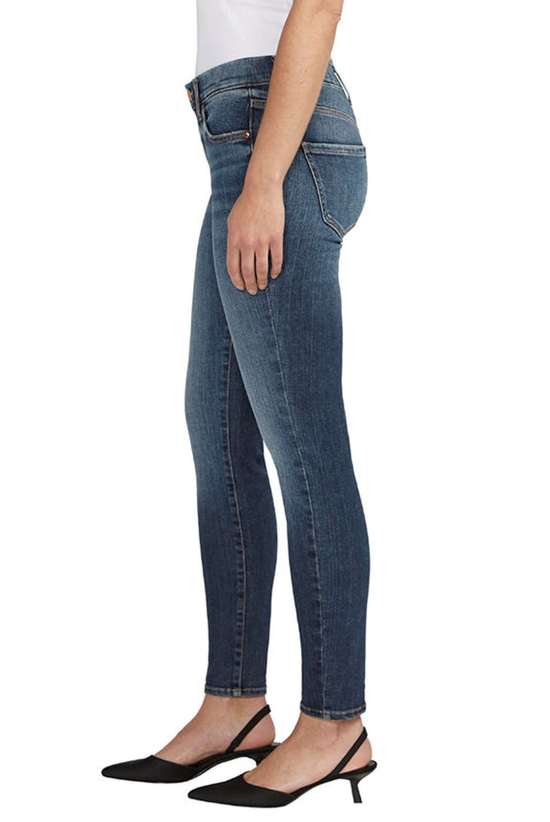 Jag Mid Rise Maya Skinny Pull On Jean In Night Flight Blue-Jeans-Jag-Deja Nu Boutique, Women's Fashion Boutique in Lampasas, Texas