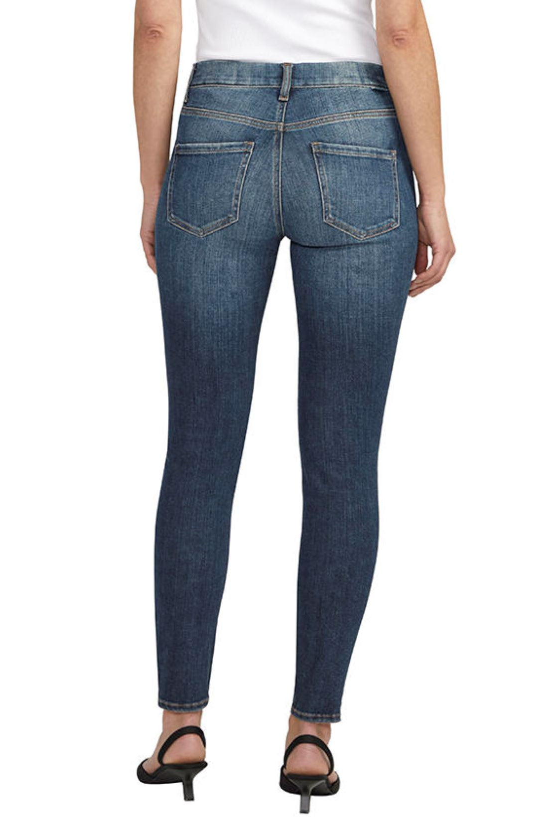 Jag Mid Rise Maya Skinny Pull On Jean In Night Flight Blue-Jeans-Jag-Deja Nu Boutique, Women's Fashion Boutique in Lampasas, Texas