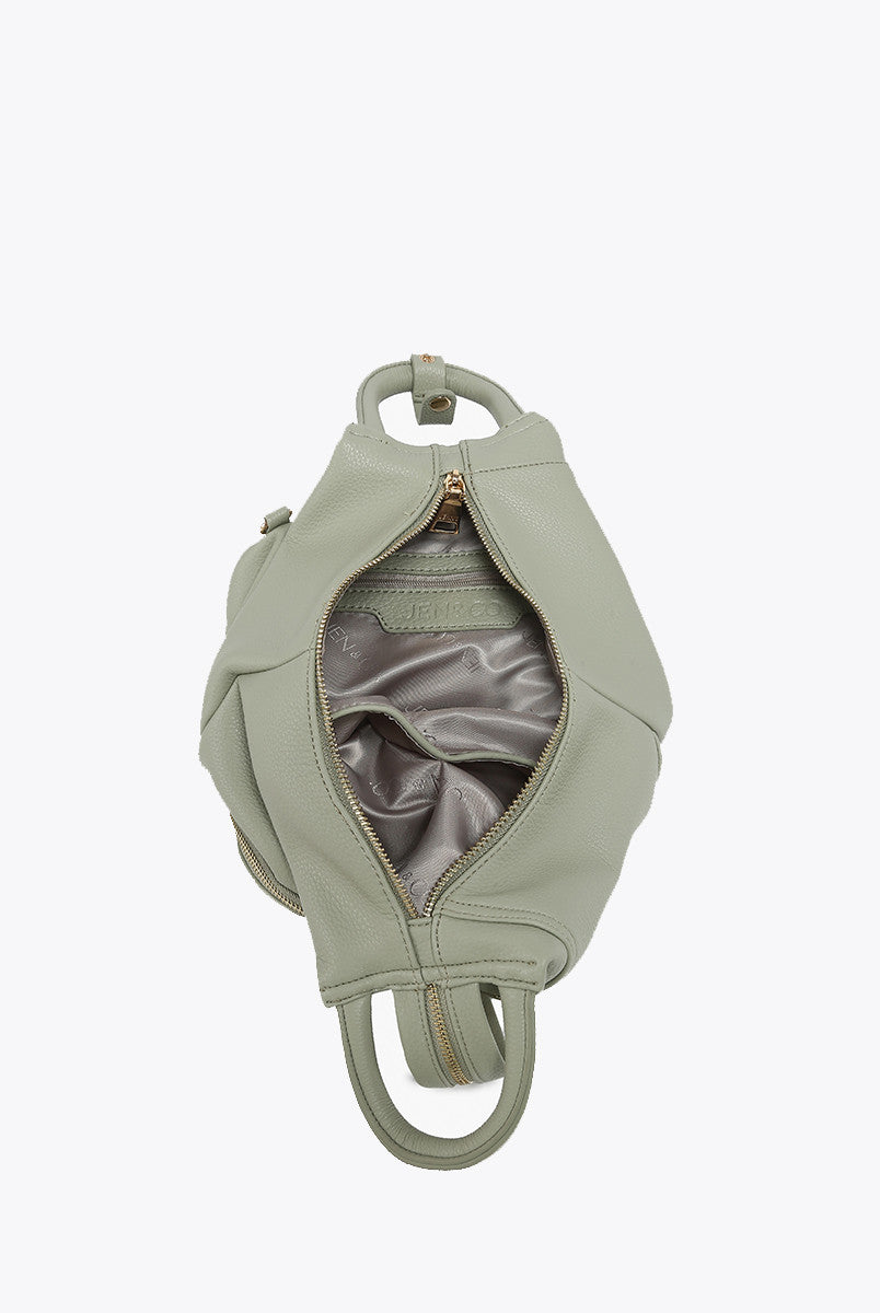 Jen & Co. Maura Vegan Diagonal Zipper Backpack – Black-Handbags, Wallets & Cases-Jen & Co.-Deja Nu Boutique, Women's Fashion Boutique in Lampasas, Texas