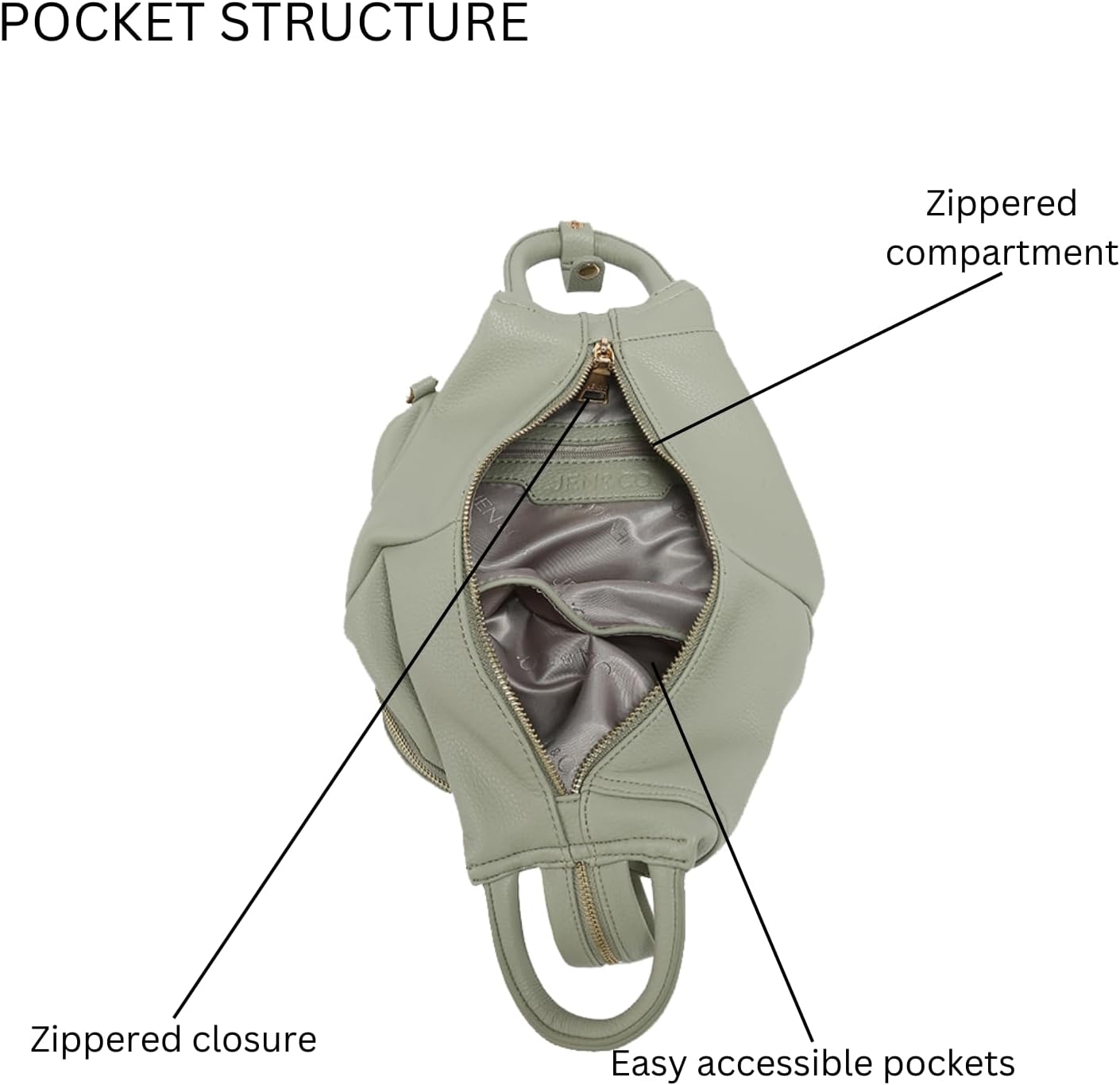 Jen & Co. Maura Vegan Diagonal Zipper Backpack – Black-Handbags, Wallets & Cases-Jen & Co.-Deja Nu Boutique, Women's Fashion Boutique in Lampasas, Texas