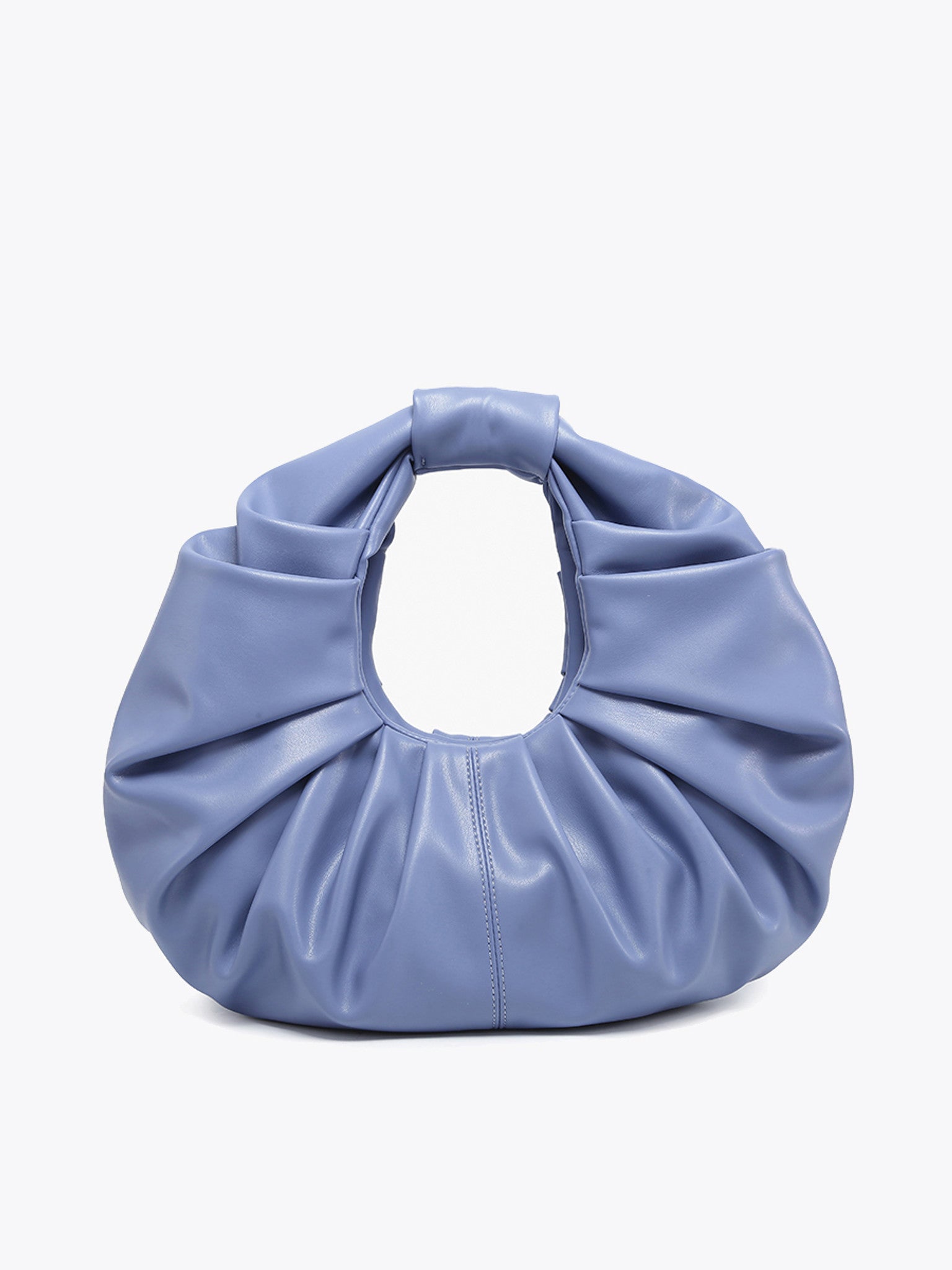Jen & Co. Miami Pleated Satchel in Deep Periwinkle | Ruched Puffy Statement Bag-Handbags, Wallets & Cases-Jen & Co.-Deja Nu Boutique, Women's Fashion Boutique in Lampasas, Texas