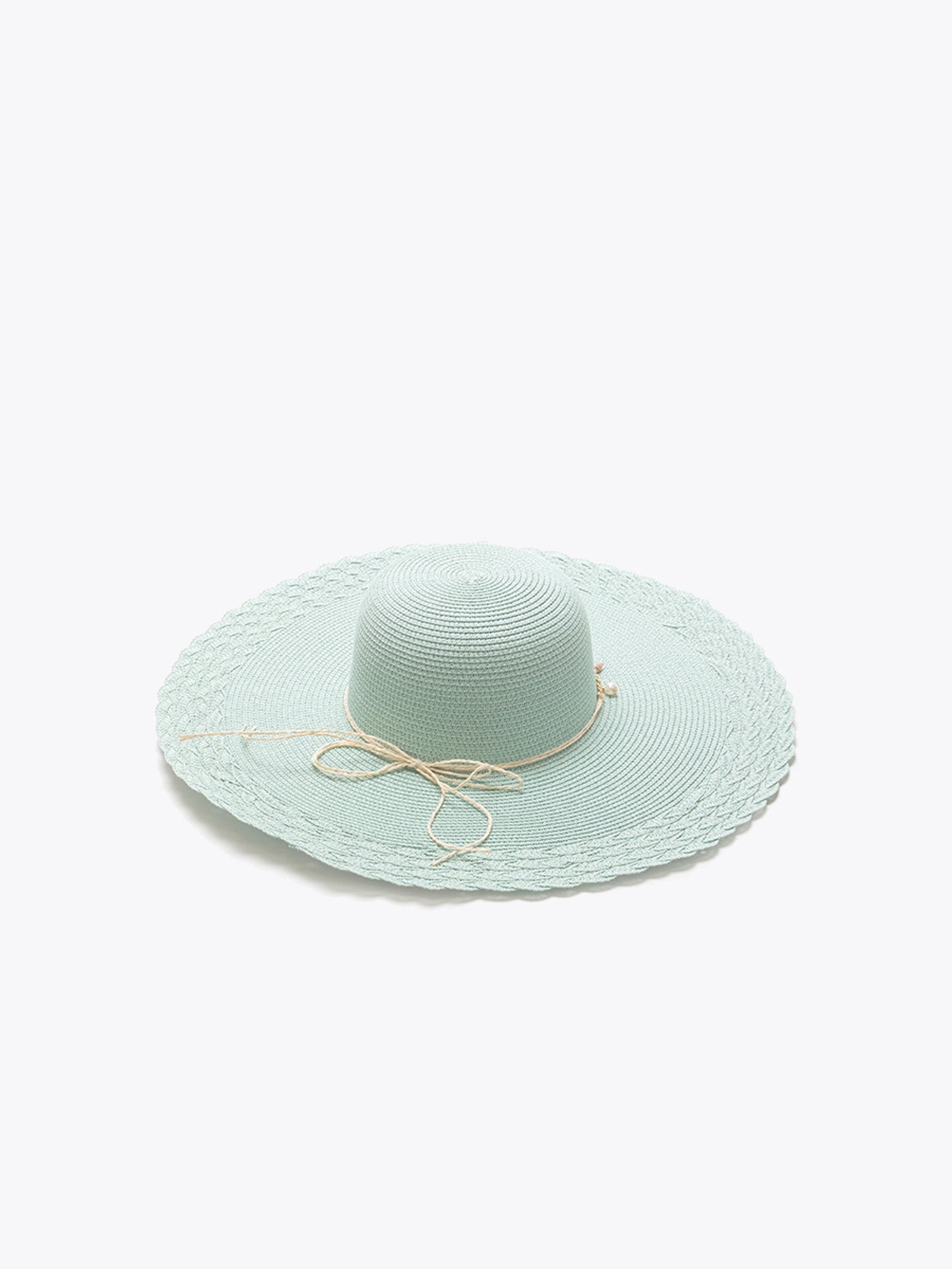 Jen & Co. Nila Floppy Straw Hat with Beachy Charm Trim – Natural or Mint-Hats-Jen & Co.-Deja Nu Boutique, Women's Fashion Boutique in Lampasas, Texas