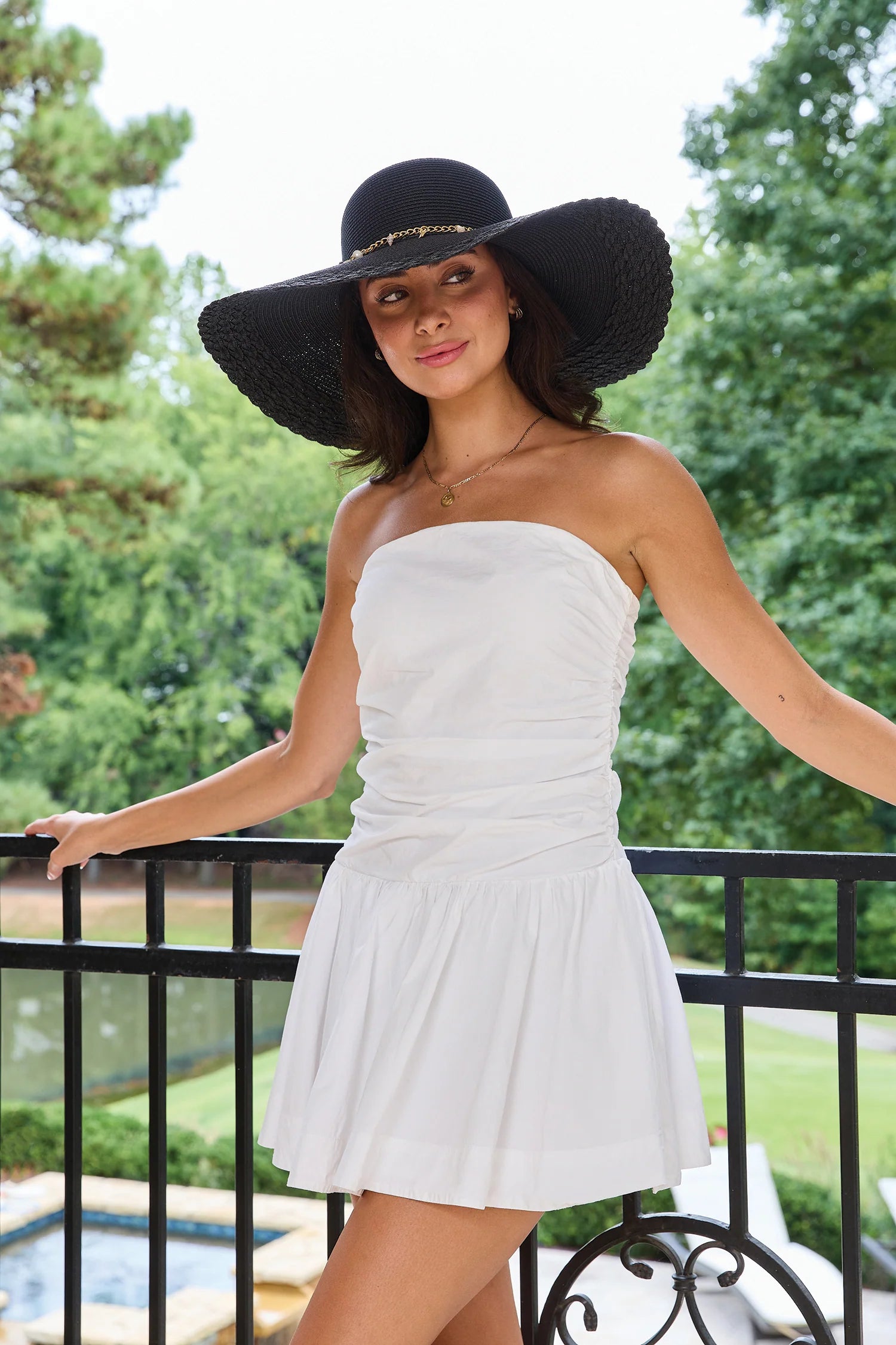 Jen & Co. Nila Floppy Straw Hat with Beachy Charm Trim – Natural or Mint-Hats-Jen & Co.-Deja Nu Boutique, Women's Fashion Boutique in Lampasas, Texas