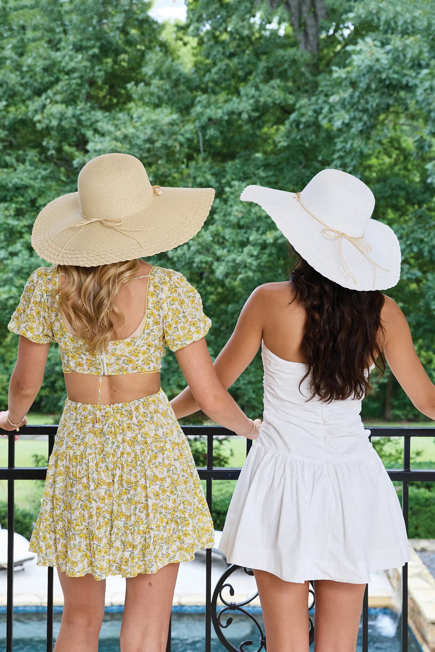 Jen & Co. Nila Floppy Straw Hat with Beachy Charm Trim – Natural or Mint-Hats-Jen & Co.-Deja Nu Boutique, Women's Fashion Boutique in Lampasas, Texas