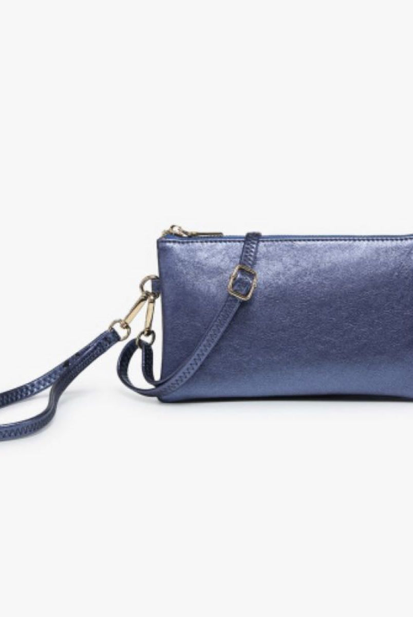 Jen & Co Riley Monogramable Three Compartment Crossbody Or Wristlet In Sodalite-Handbags, Wallets & Cases-Jen & Co.-Deja Nu Boutique, Women's Fashion Boutique in Lampasas, Texas