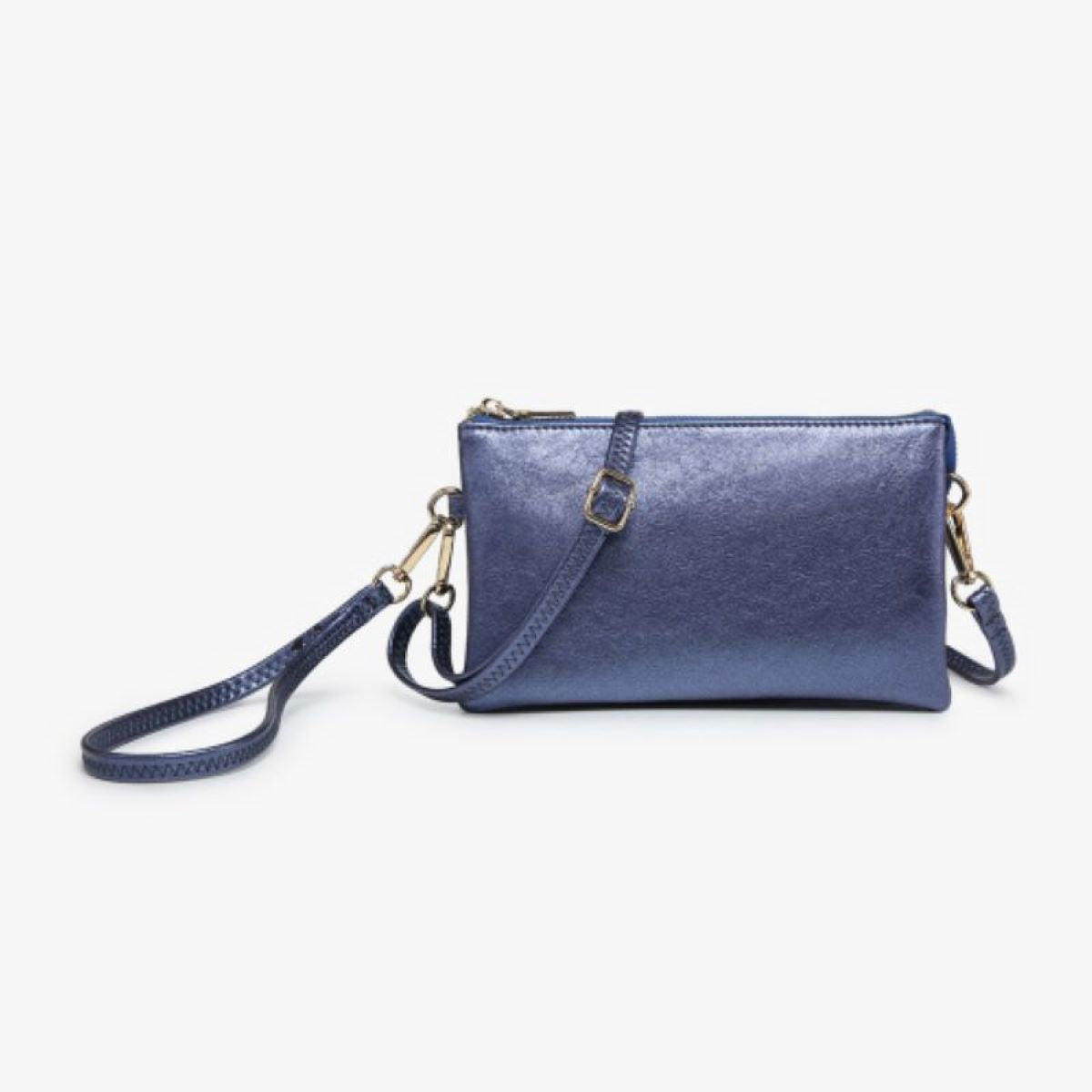 Jen & Co Riley Monogramable Three Compartment Crossbody Or Wristlet In Sodalite-Handbags, Wallets & Cases-Jen & Co.-Deja Nu Boutique, Women's Fashion Boutique in Lampasas, Texas
