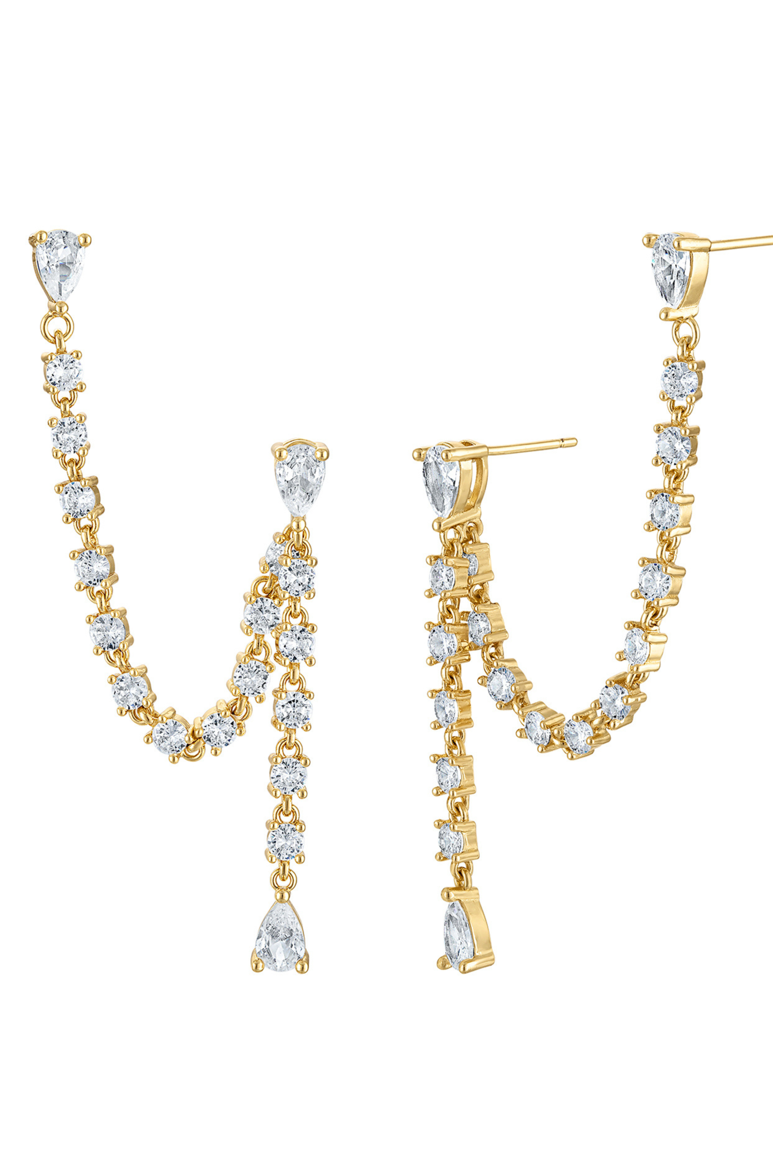 Kinsey Designs Hollis Double Earring In Gold-Earrings-Kinsey Designs-Deja Nu Boutique, Women's Fashion Boutique in Lampasas, Texas