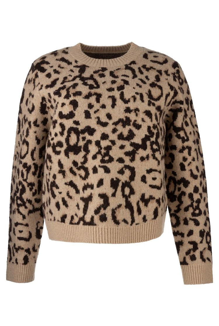 Kut From The Kloth Gisela Animal Print Pullover Sweater-Sweaters-Kut from the Kloth-Deja Nu Boutique, Women's Fashion Boutique in Lampasas, Texas