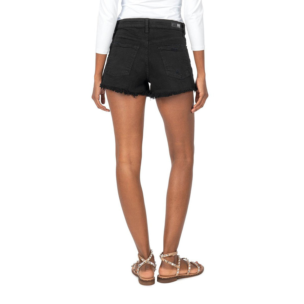 Kut From The Kloth Jane High Rise Long Short With Fray Hem-Bottoms-Kut from the Kloth-Deja Nu Boutique, Women's Fashion Boutique in Lampasas, Texas