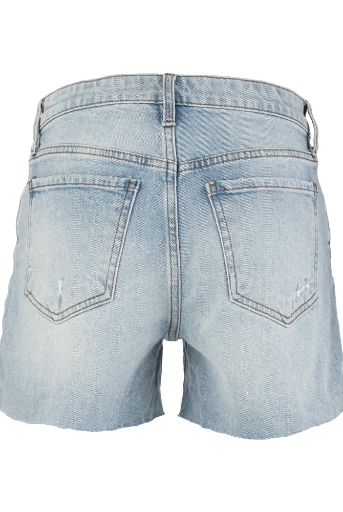 Kut From The Kloth Jane High Rise Long Short With Raw Hem In Deep-Bottoms-Kut from the Kloth-Deja Nu Boutique, Women's Fashion Boutique in Lampasas, Texas