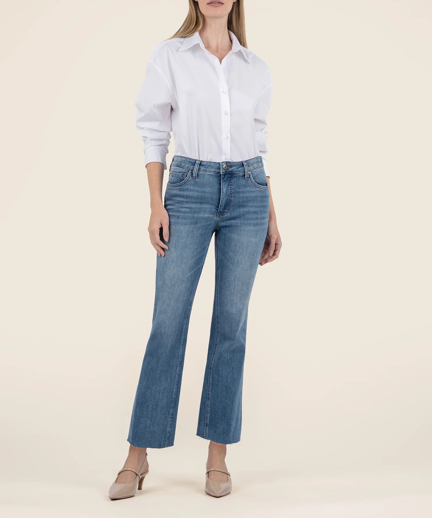 Kut From The Kloth Kelsey High Rise FAB AB Ankle Flare Inset Leg-Jeans-Kut from the Kloth-Deja Nu Boutique, Women's Fashion Boutique in Lampasas, Texas