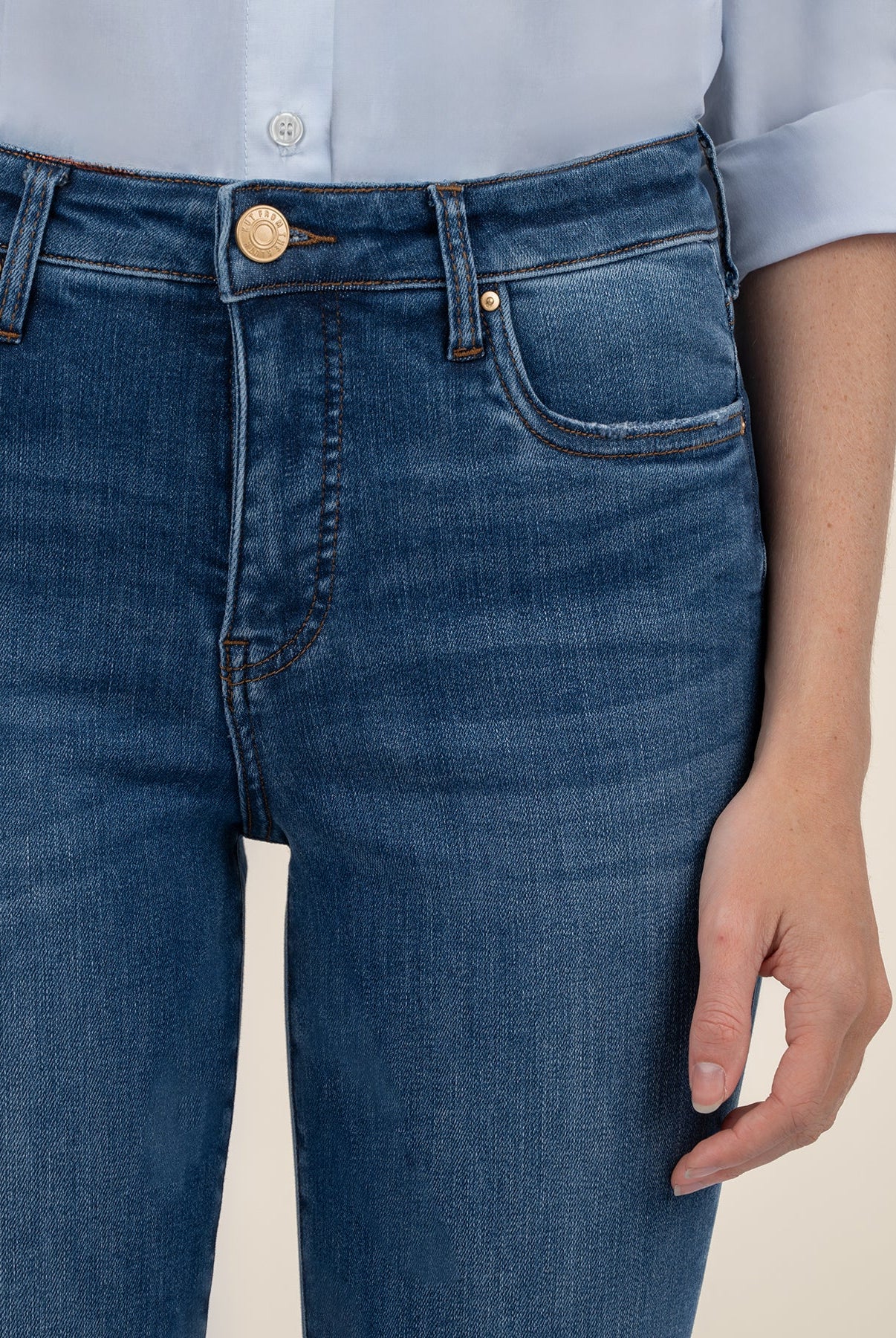 Kut From The Kloth Kelsey High Rise Fab Ab Ankle Flare With Wide Hem In Supernatural-Jeans-Kut from the Kloth-Deja Nu Boutique, Women's Fashion Boutique in Lampasas, Texas