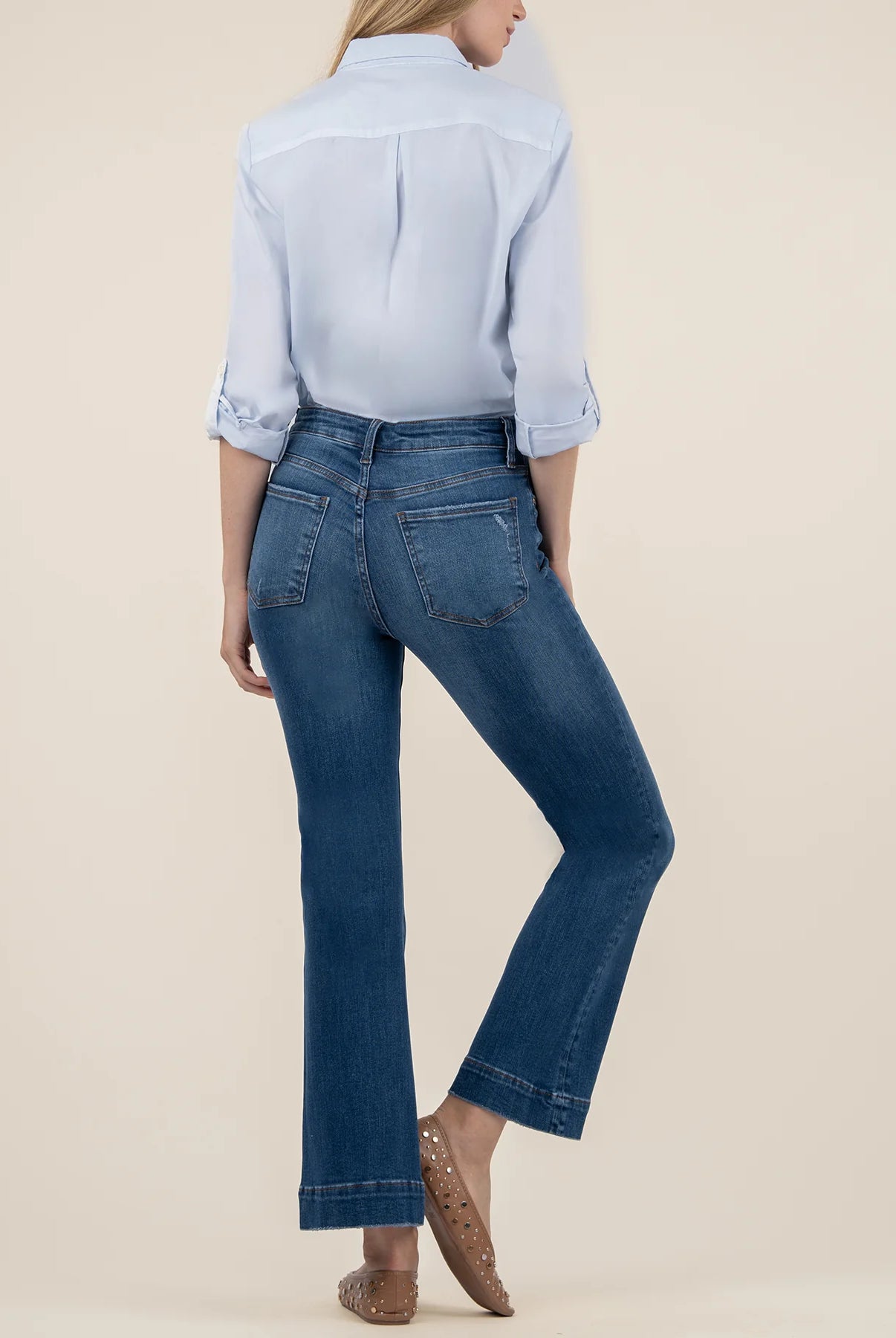 Kut From The Kloth Kelsey High Rise Fab Ab Ankle Flare With Wide Hem In Supernatural-Jeans-Kut from the Kloth-Deja Nu Boutique, Women's Fashion Boutique in Lampasas, Texas