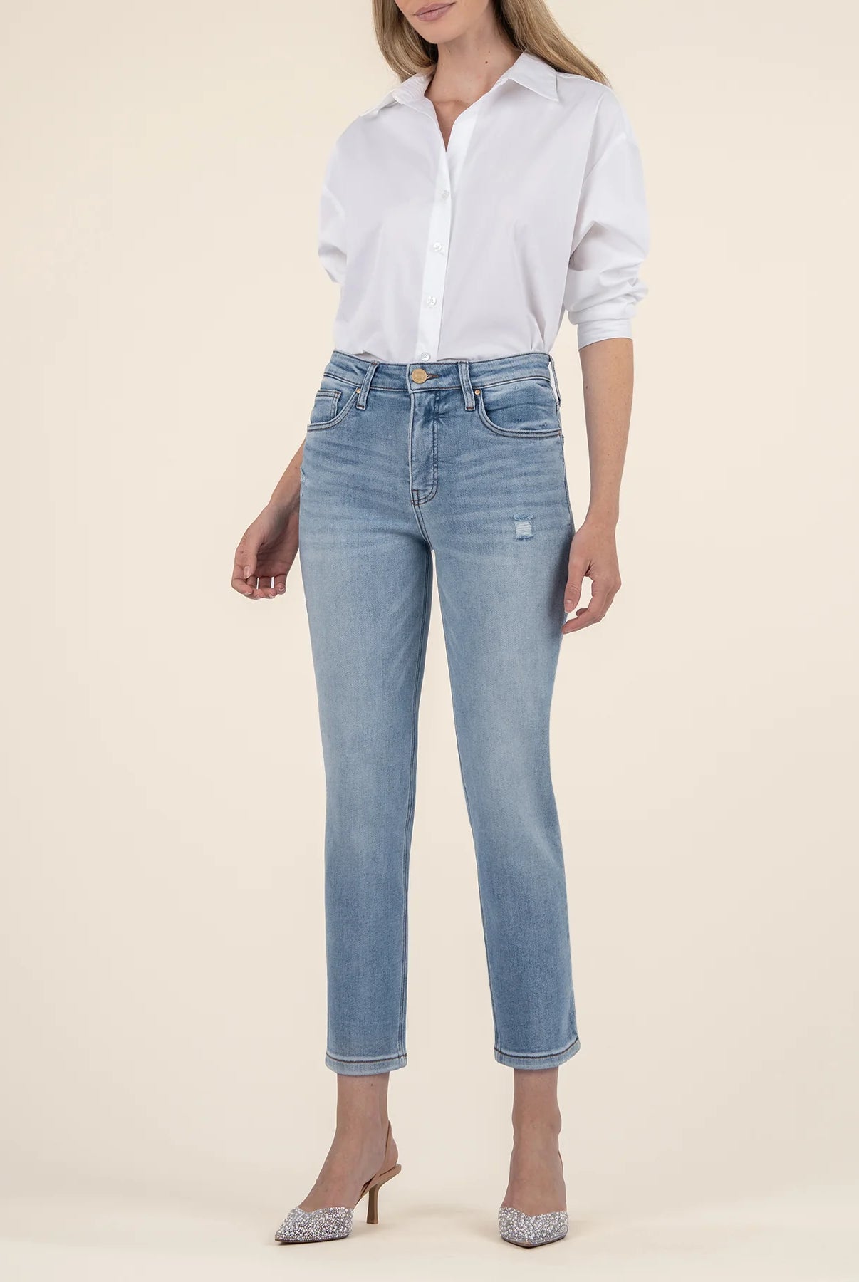 Kut From The Kloth Rachael High Rise Fab Ab Mom Regular Hem In Recognition-Jeans-Kut from the Kloth-Deja Nu Boutique, Women's Fashion Boutique in Lampasas, Texas