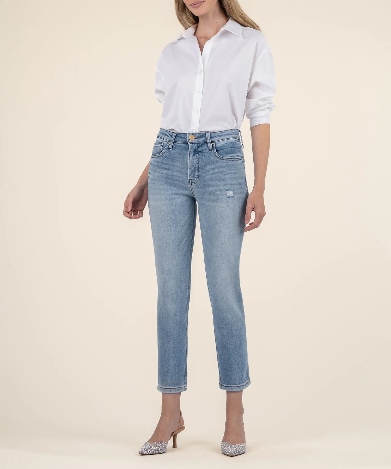 Kut From The Kloth Rachael High Rise Fab Ab Mom Regular Hem In Recognition-Jeans-Kut from the Kloth-Deja Nu Boutique, Women's Fashion Boutique in Lampasas, Texas