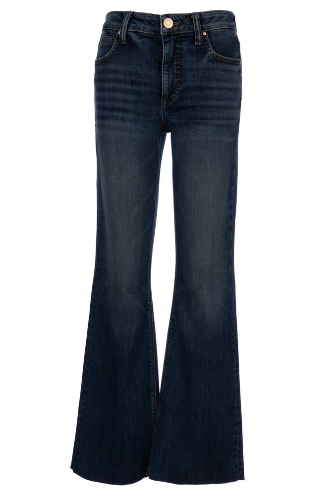 Kut From The Kloth Stella High Rise Fab Ab Flare With Raw Hem In Decent-Jeans-Kut from the Kloth-Deja Nu Boutique, Women's Fashion Boutique in Lampasas, Texas