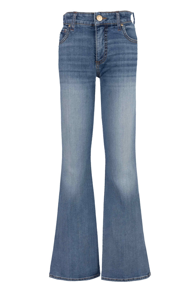 Kut from the Kloth Ana High Rise Fab Ab Flare-Baby DN All Over In Harmonious-Jeans-Kut from the Kloth-Deja Nu Boutique, Women's Fashion Boutique in Lampasas, Texas