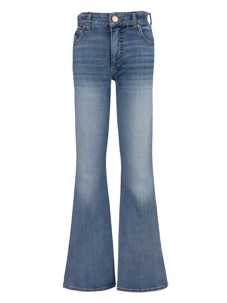 Kut from the Kloth Ana High Rise Fab Ab Flare-Baby DN All Over In Harmonious-Jeans-Kut from the Kloth-Deja Nu Boutique, Women's Fashion Boutique in Lampasas, Texas