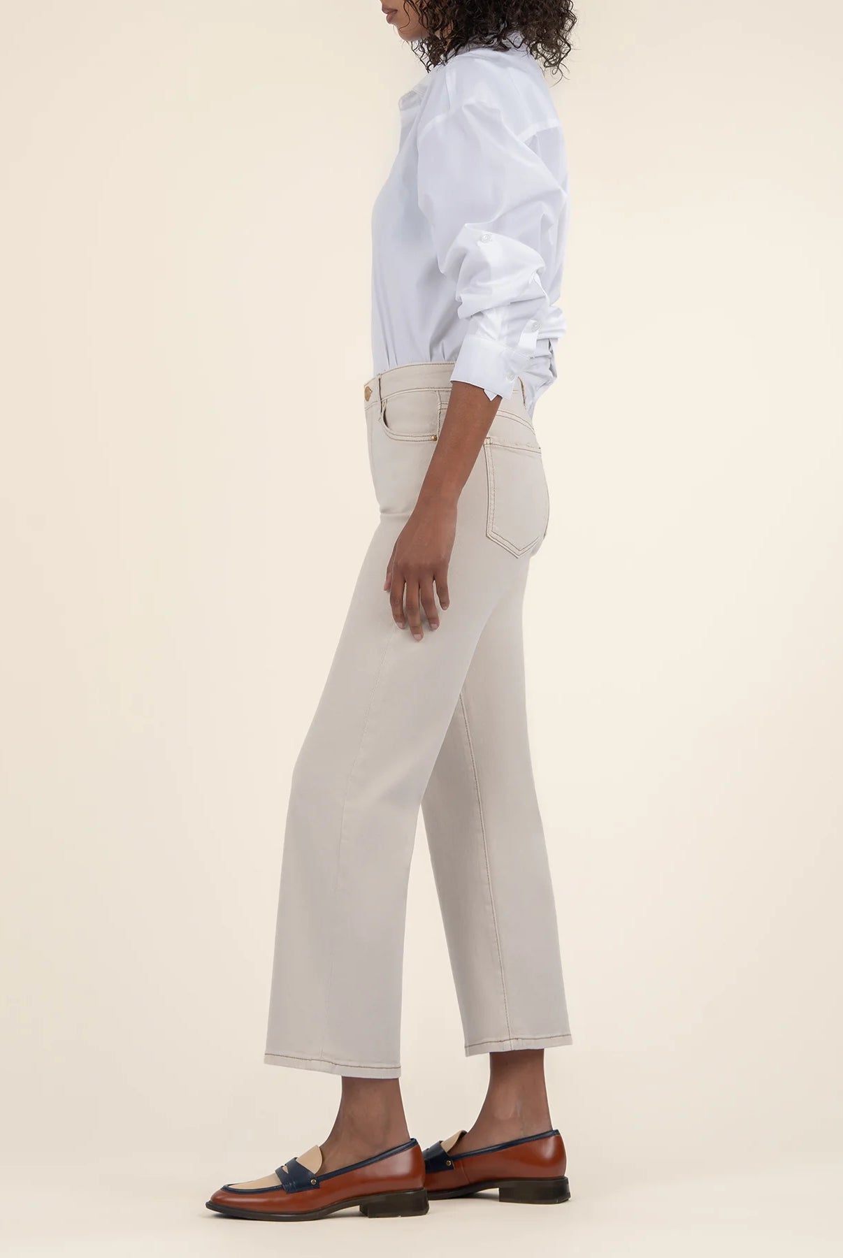 Kut from the Kloth Charlotte High Rise FAB AB Culottes In Ecru-Jeans-Kut from the Kloth-Deja Nu Boutique, Women's Fashion Boutique in Lampasas, Texas