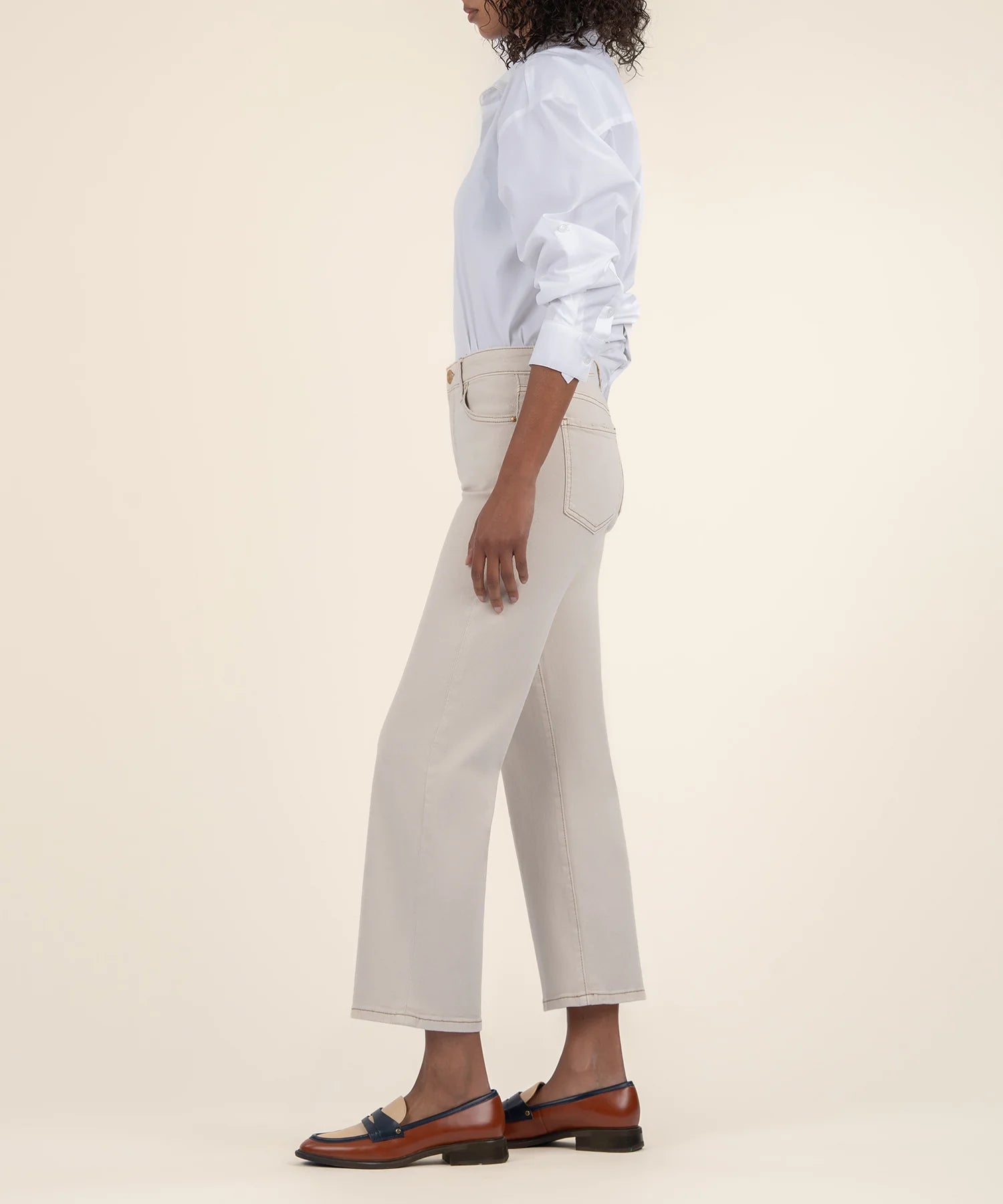 Kut from the Kloth Charlotte High Rise FAB AB Culottes In Ecru-Jeans-Kut from the Kloth-Deja Nu Boutique, Women's Fashion Boutique in Lampasas, Texas