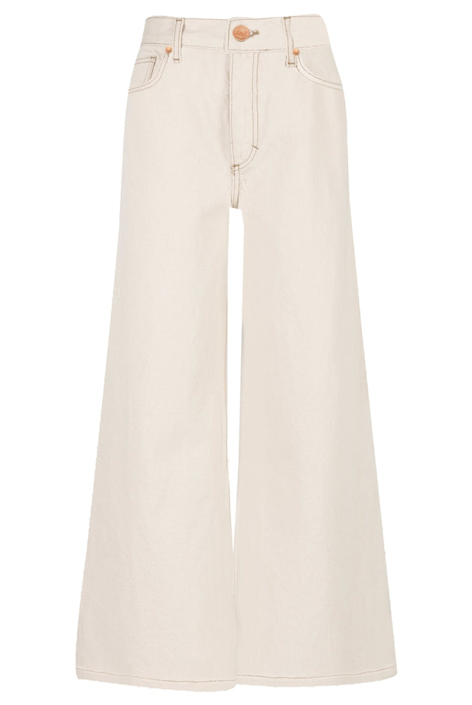 Kut from the Kloth Charlotte High Rise FAB AB Culottes In Ecru-Jeans-Kut from the Kloth-Deja Nu Boutique, Women's Fashion Boutique in Lampasas, Texas