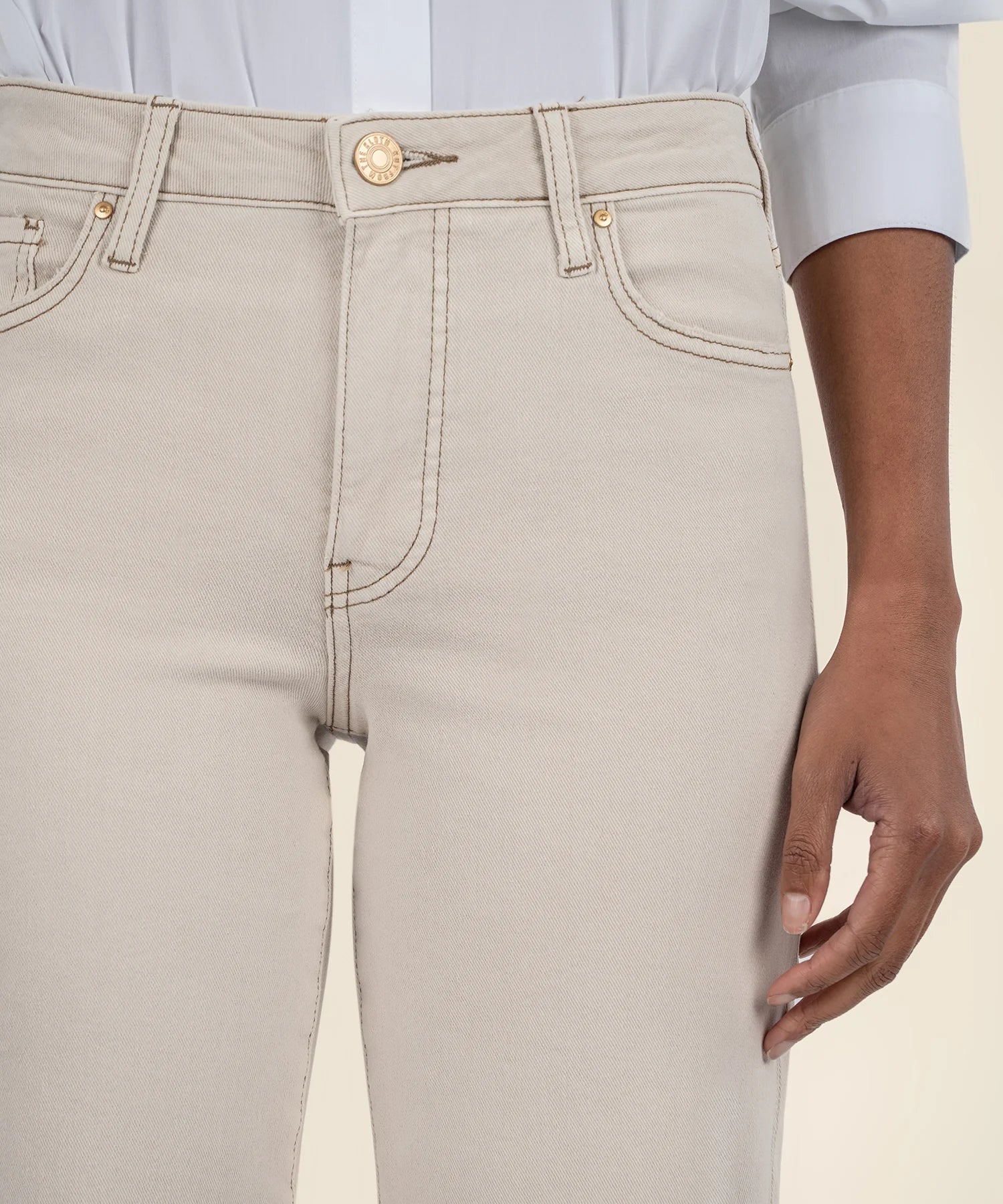 Kut from the Kloth Charlotte High Rise FAB AB Culottes In Ecru-Jeans-Kut from the Kloth-Deja Nu Boutique, Women's Fashion Boutique in Lampasas, Texas