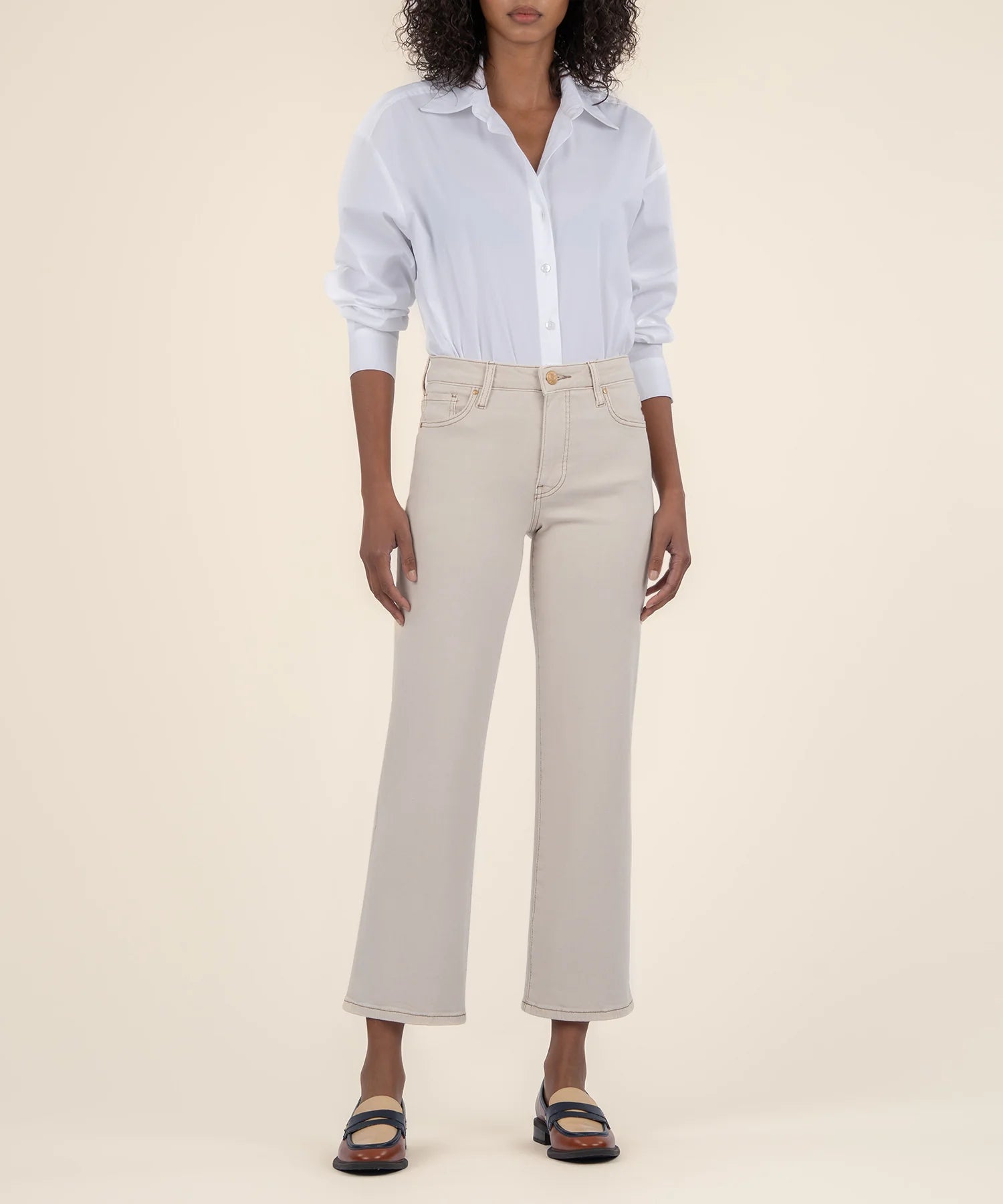 Kut from the Kloth Charlotte High Rise FAB AB Culottes In Ecru-Jeans-Kut from the Kloth-Deja Nu Boutique, Women's Fashion Boutique in Lampasas, Texas