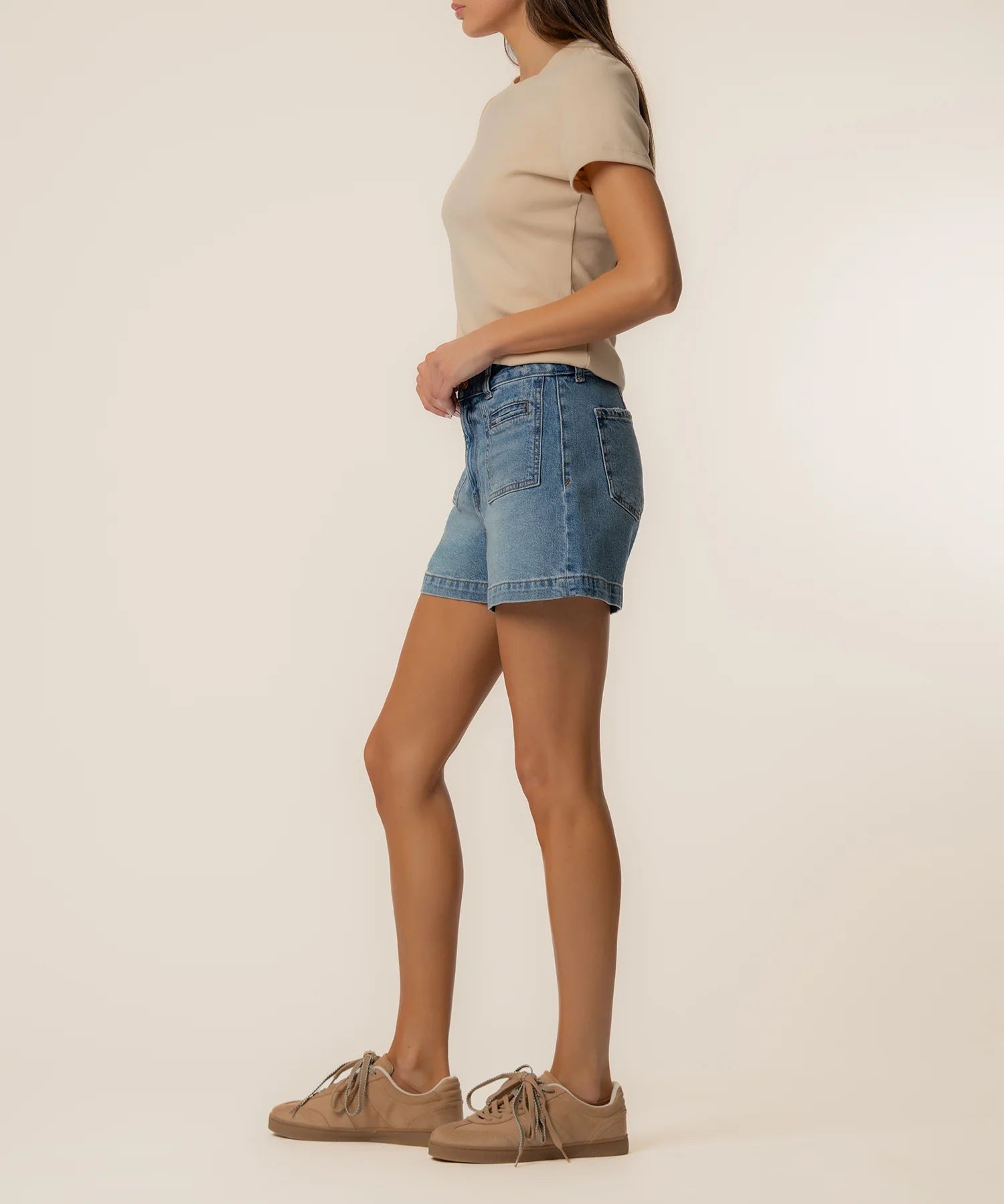 Kut from the Kloth Jane High Rise Denim Shorts – Vibes Wash-Shorts-Kut from the Kloth-Deja Nu Boutique, Women's Fashion Boutique in Lampasas, Texas
