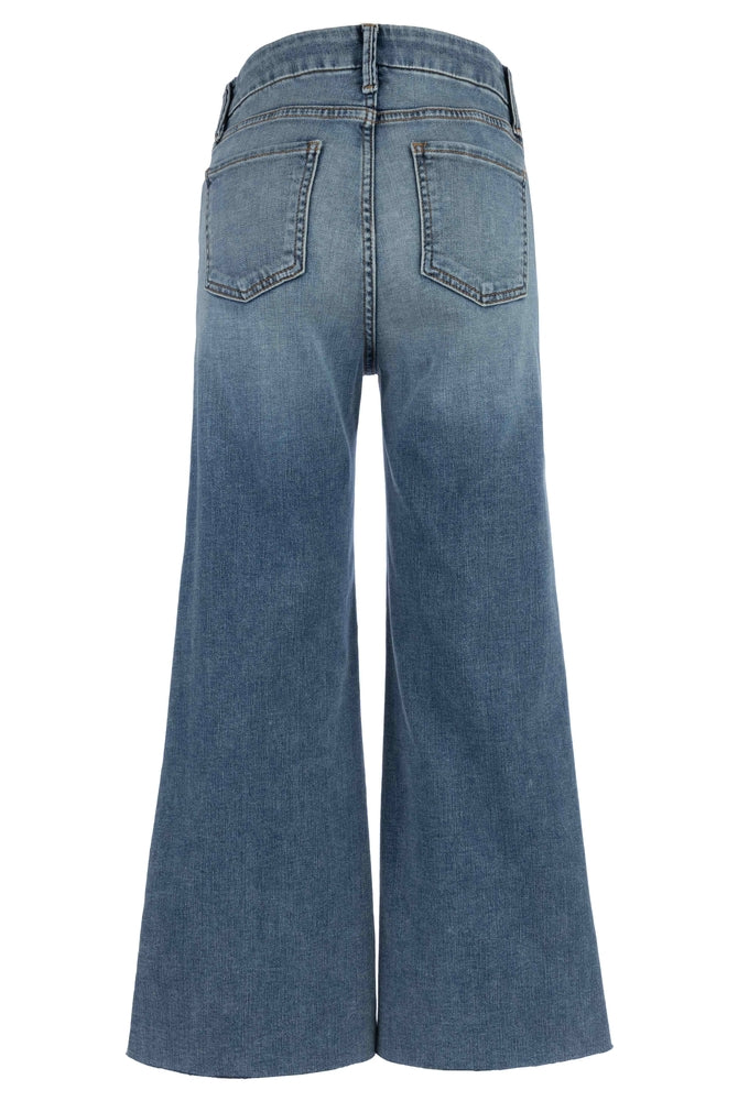 Kut from the Kloth Meg High Rise Fab AB Wide Leg Raw Hem In Gripping-Jeans-Kut from the Kloth-Deja Nu Boutique, Women's Fashion Boutique in Lampasas, Texas