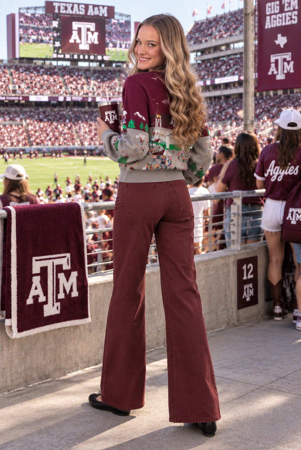 Kut from the Kloth Meg High Rise Fab Ab Wide Leg Raw Hem Jeans in Maroon-Bottoms-Kut from the Kloth-Deja Nu Boutique, Women's Fashion Boutique in Lampasas, Texas