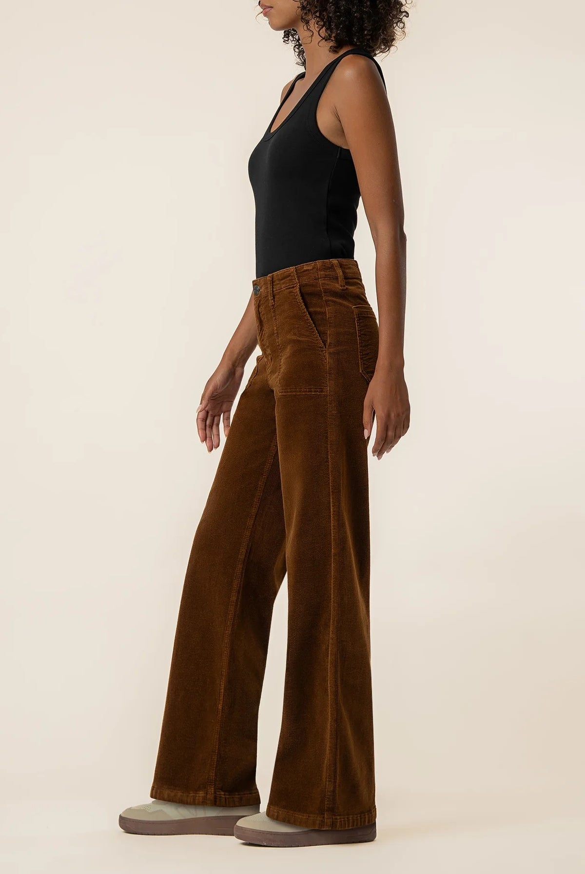 Kut from the Kloth Nutmeg High Rise Corduroy Wide Leg Jeans-Pants-Kut from the Kloth-Deja Nu Boutique, Women's Fashion Boutique in Lampasas, Texas