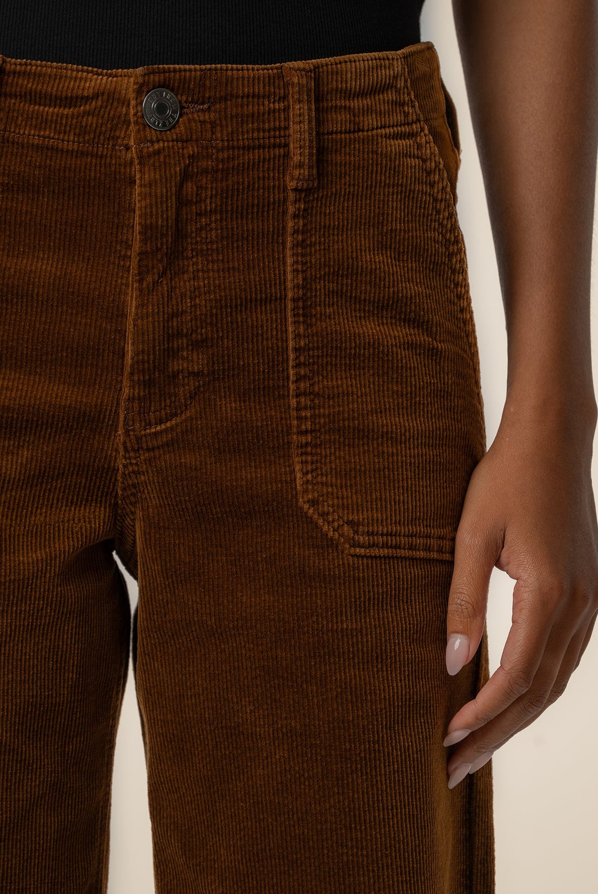 Kut from the Kloth Nutmeg High Rise Corduroy Wide Leg Jeans-Pants-Kut from the Kloth-Deja Nu Boutique, Women's Fashion Boutique in Lampasas, Texas