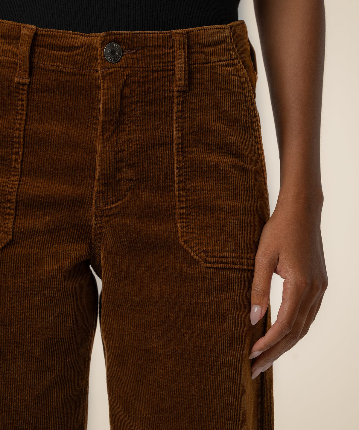 Kut from the Kloth Nutmeg High Rise Corduroy Wide Leg Jeans-Pants-Kut from the Kloth-Deja Nu Boutique, Women's Fashion Boutique in Lampasas, Texas