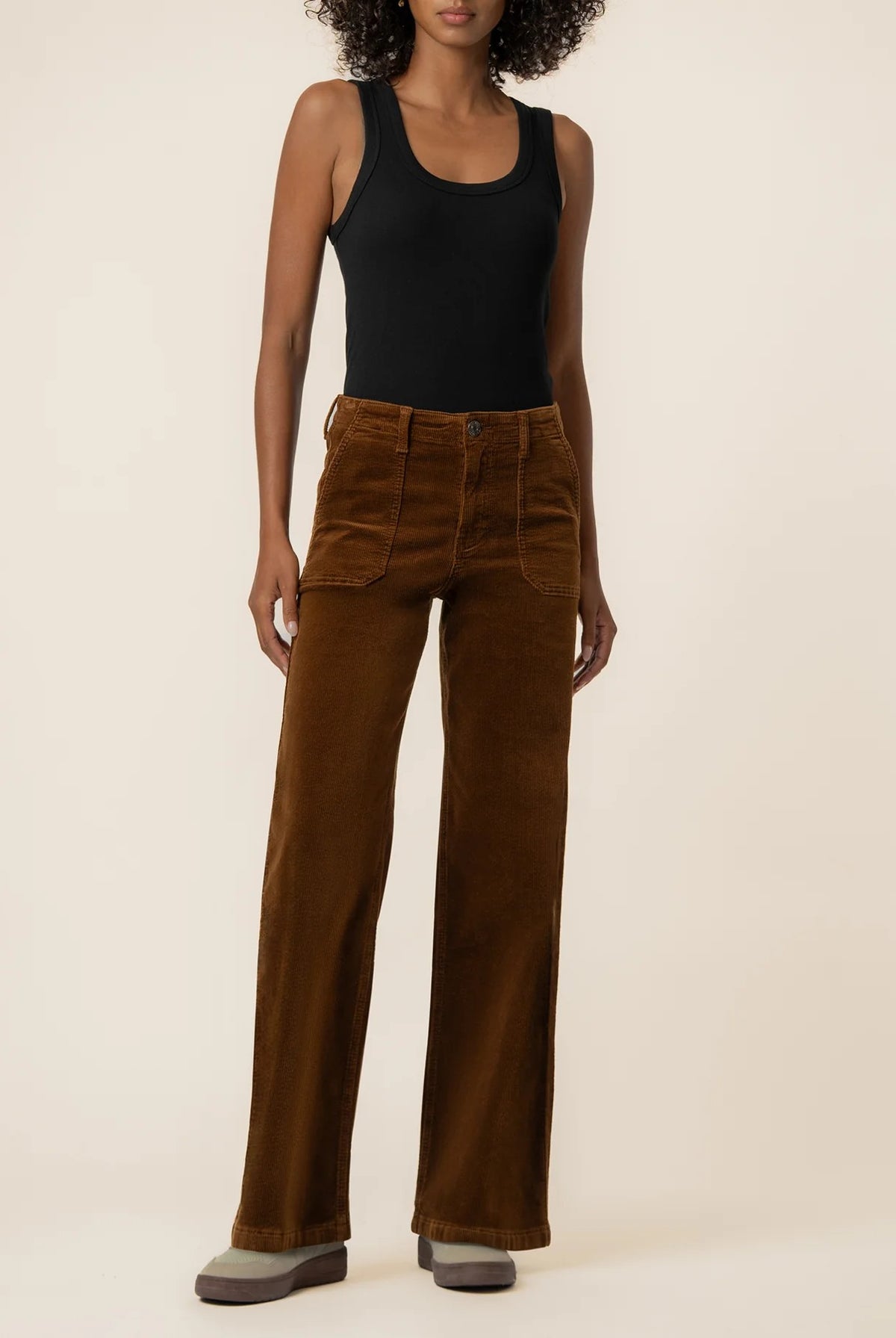 Kut from the Kloth Nutmeg High Rise Corduroy Wide Leg Jeans-Pants-Kut from the Kloth-Deja Nu Boutique, Women's Fashion Boutique in Lampasas, Texas
