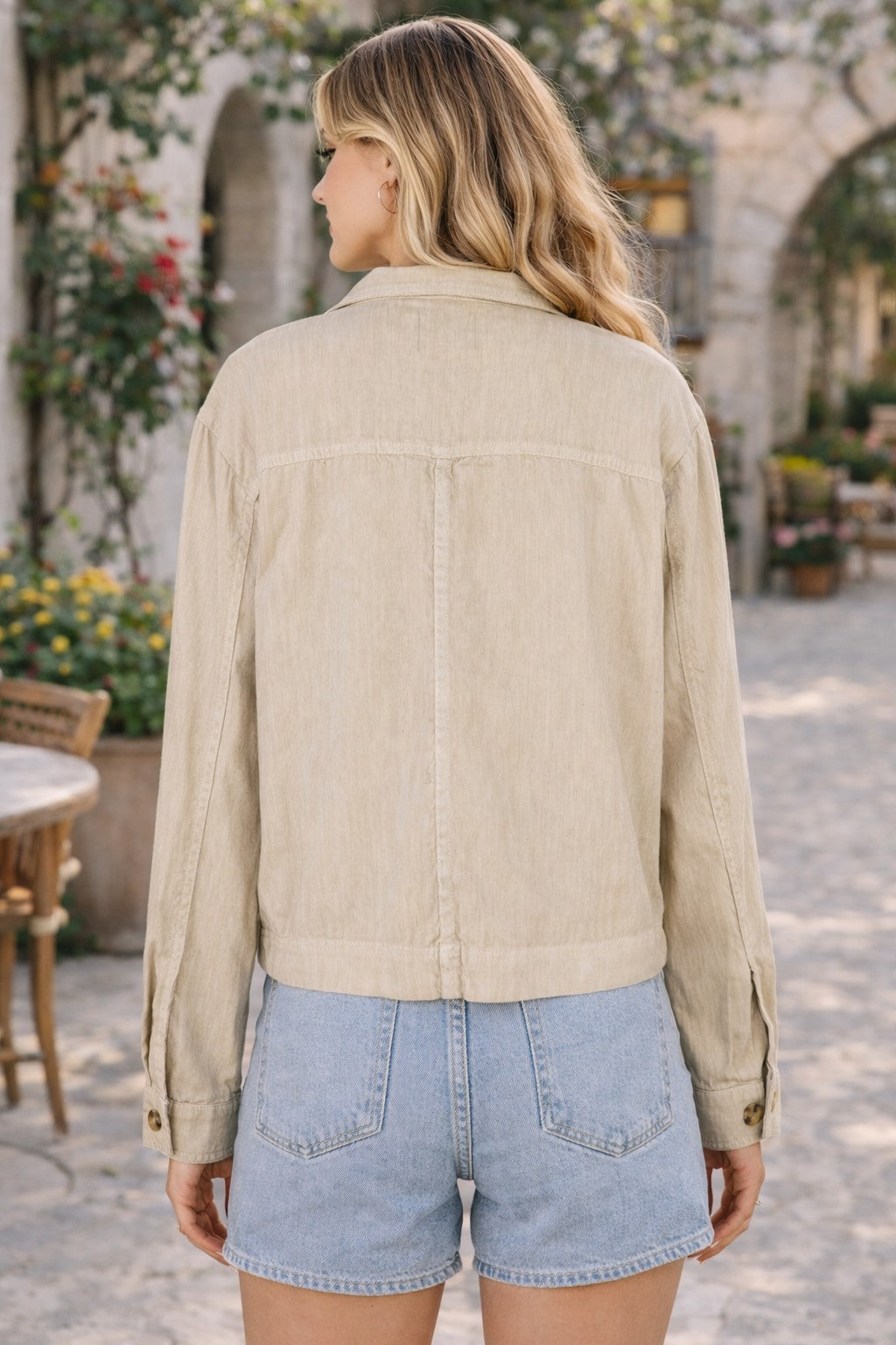 Kut from the Kloth Bellamy Linen Jacket – Sand-Jackets-Kut from the Kloth-Deja Nu Boutique, Women's Fashion Boutique in Lampasas, Texas