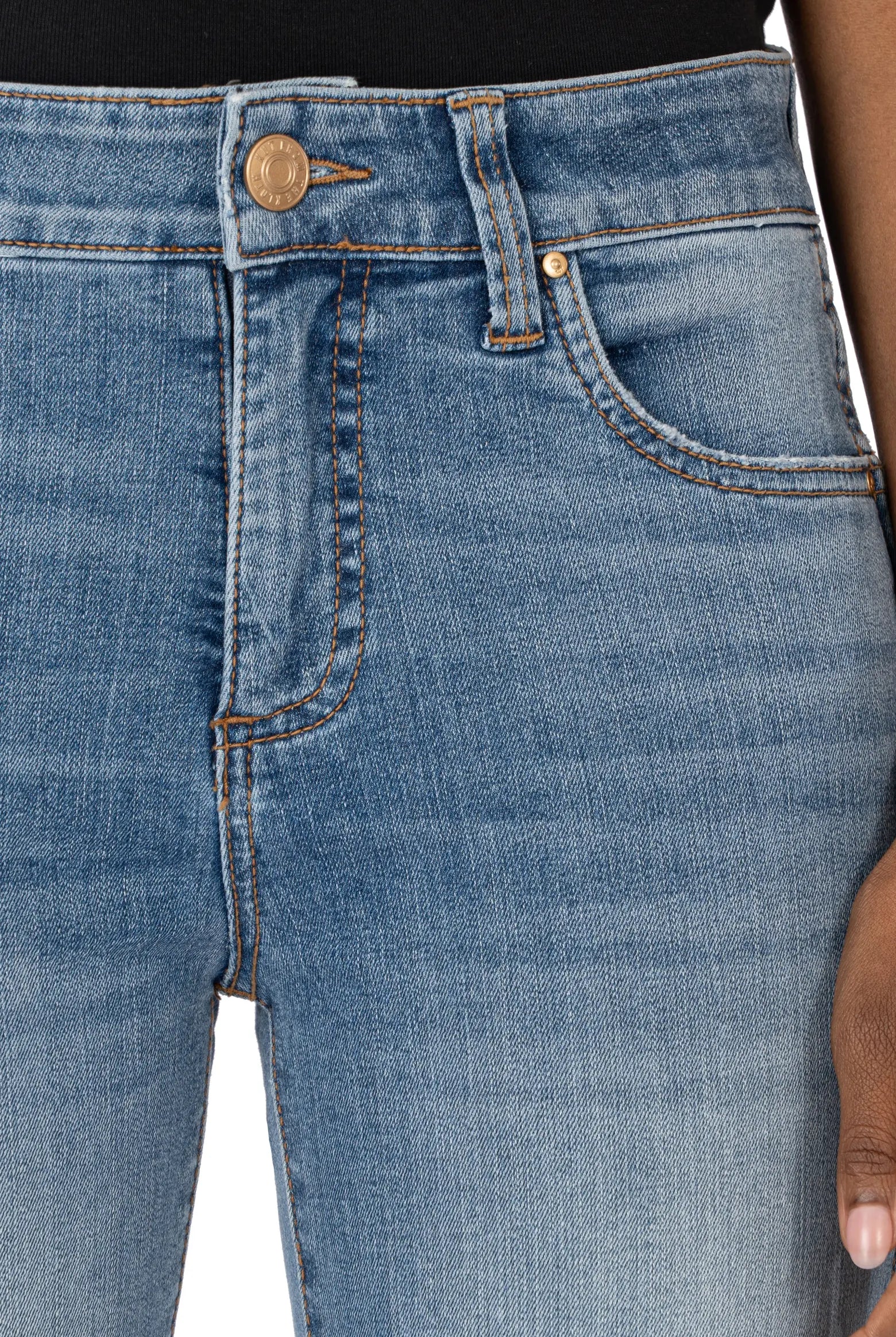 Kut from the Kloth Ana High Rise Fab Ab Flare-Baby DN All Over In Harmonious-Jeans-Kut from the Kloth-Deja Nu Boutique, Women's Fashion Boutique in Lampasas, Texas