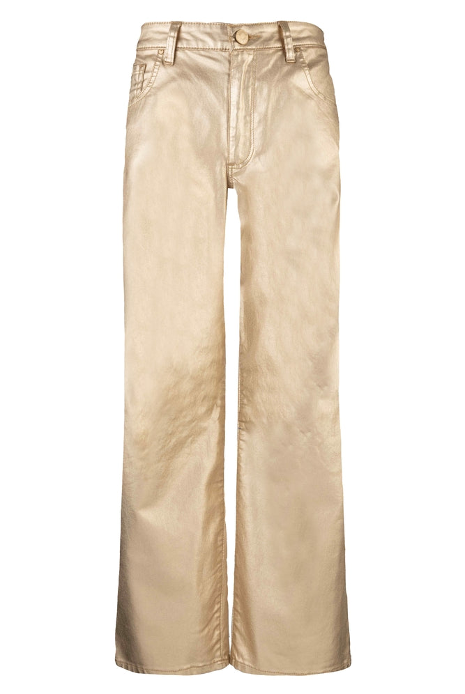 Kut from the Kloth Charlotte High Rise Wide Leg in Gold-Jeans-Kut from the Kloth-Deja Nu Boutique, Women's Fashion Boutique in Lampasas, Texas