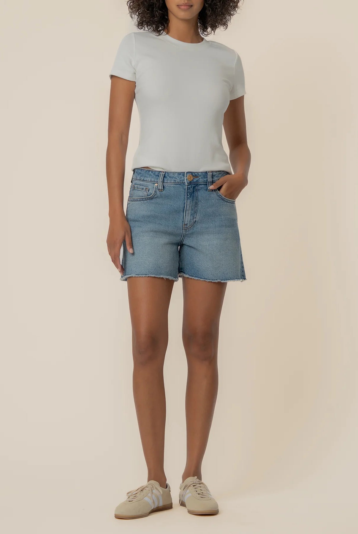 Kut from the Kloth Jane High Rise Long Short in Whiz-Shorts-Kut from the Kloth-Deja Nu Boutique, Women's Fashion Boutique in Lampasas, Texas