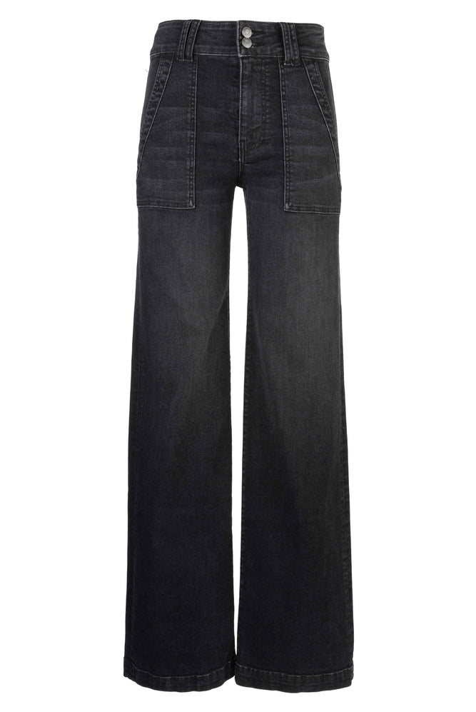 Kut from the Kloth Jodi High Rise Wide Leg Jeans in Aware Black Base-Jeans-Kut from the Kloth-Deja Nu Boutique, Women's Fashion Boutique in Lampasas, Texas