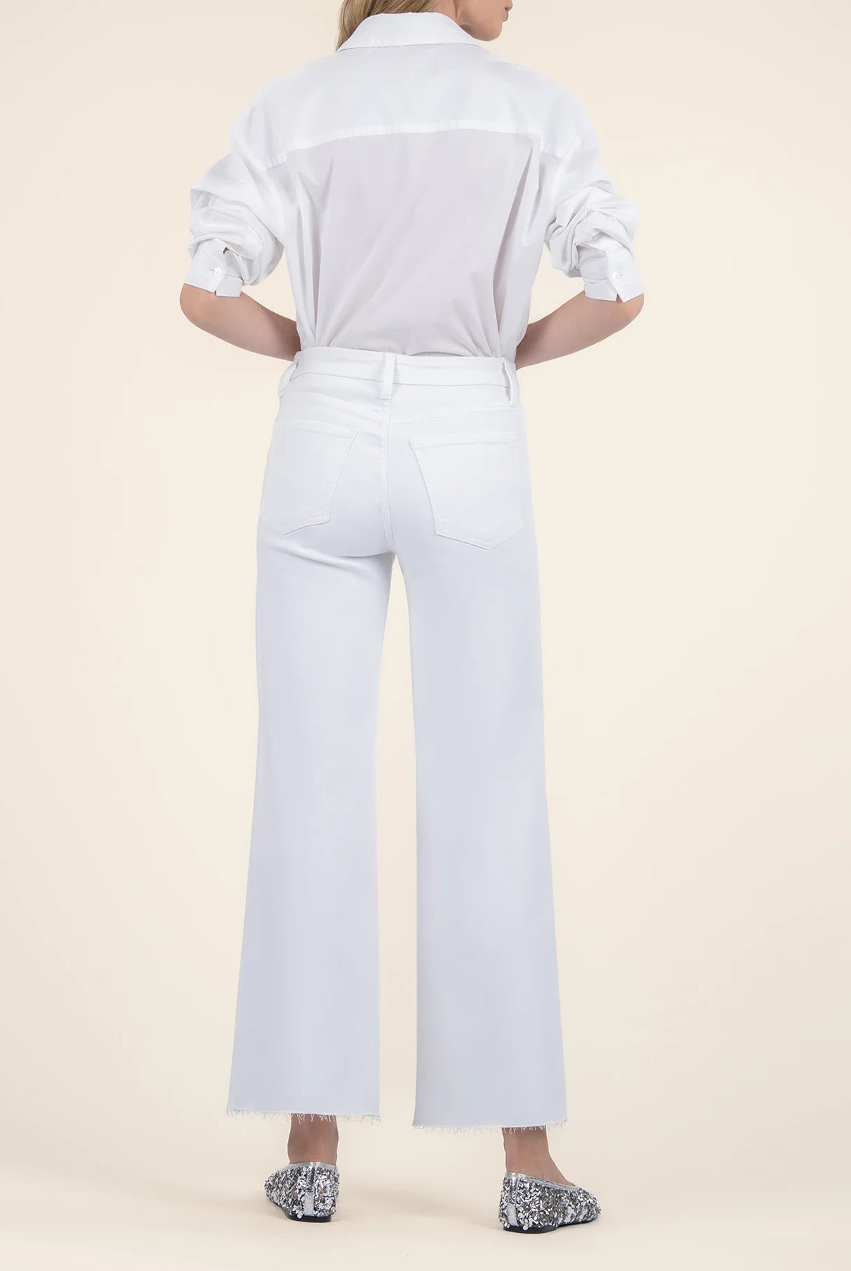 Kut from the Kloth Meg High Rise Fab AB Wide Leg Raw Hem-Jeans-Kut from the Kloth-Deja Nu Boutique, Women's Fashion Boutique in Lampasas, Texas