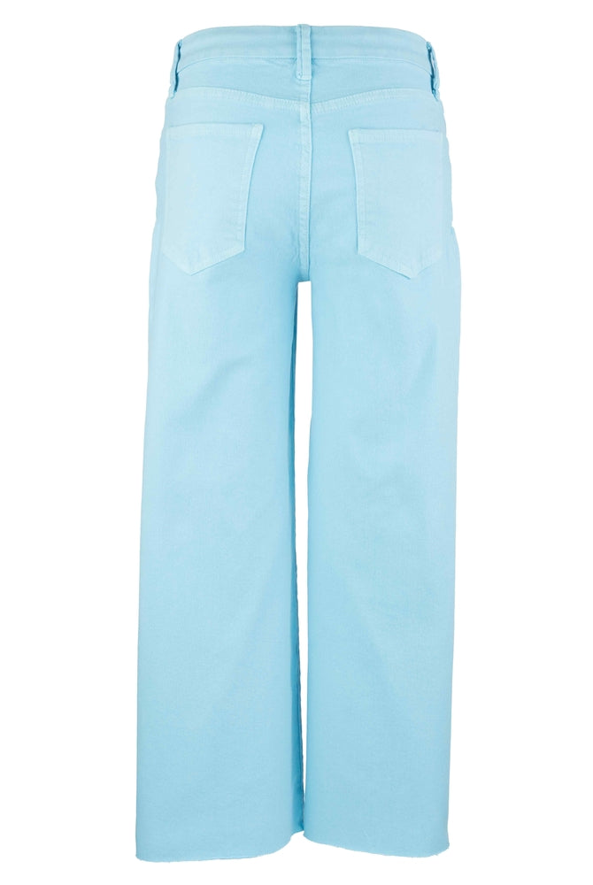 Kut from the Kloth Meg High Rise Fab AB Wide Leg Raw Hem – Capri Blue-Jeans-Kut from the Kloth-Deja Nu Boutique, Women's Fashion Boutique in Lampasas, Texas