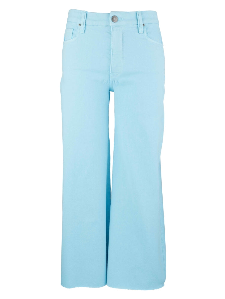 Kut from the Kloth Meg High Rise Fab AB Wide Leg Raw Hem – Capri Blue-Jeans-Kut from the Kloth-Deja Nu Boutique, Women's Fashion Boutique in Lampasas, Texas