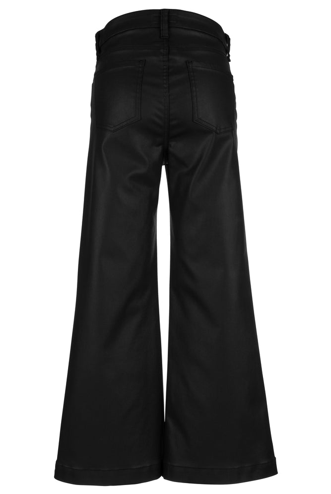 Kut from the Kloth Meg High Rise Fab Ab Wide Leg Jeans In Black Coated-Jeans-Kut from the Kloth-Deja Nu Boutique, Women's Fashion Boutique in Lampasas, Texas